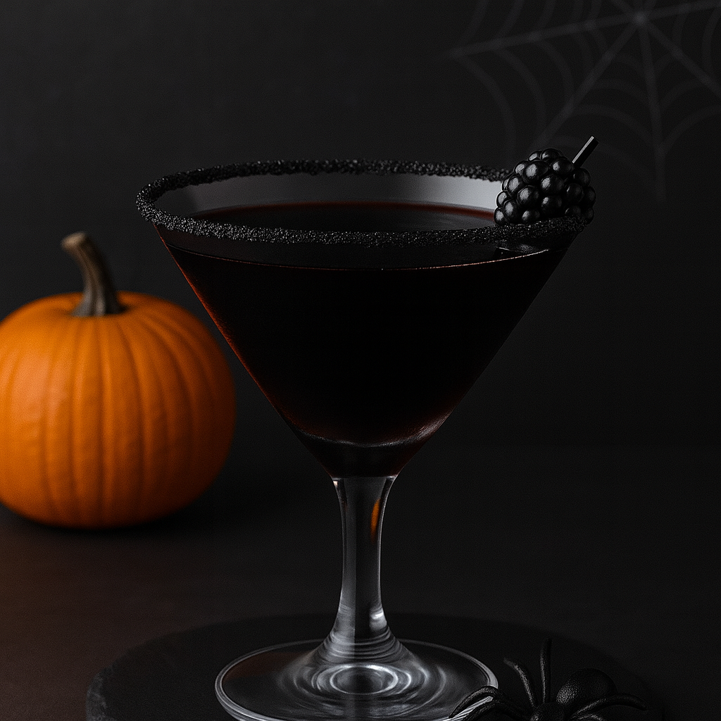 🕷 Black Widow Martini: A Spooky Halloween Cocktail Recipe