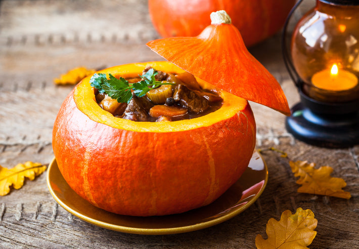 Beef Stew in a Pumpkin?? A Fall Tradition with a Kitchen Switchen® Twist