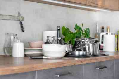 Kitchen pots and pans from Kitchen Switchen Blog