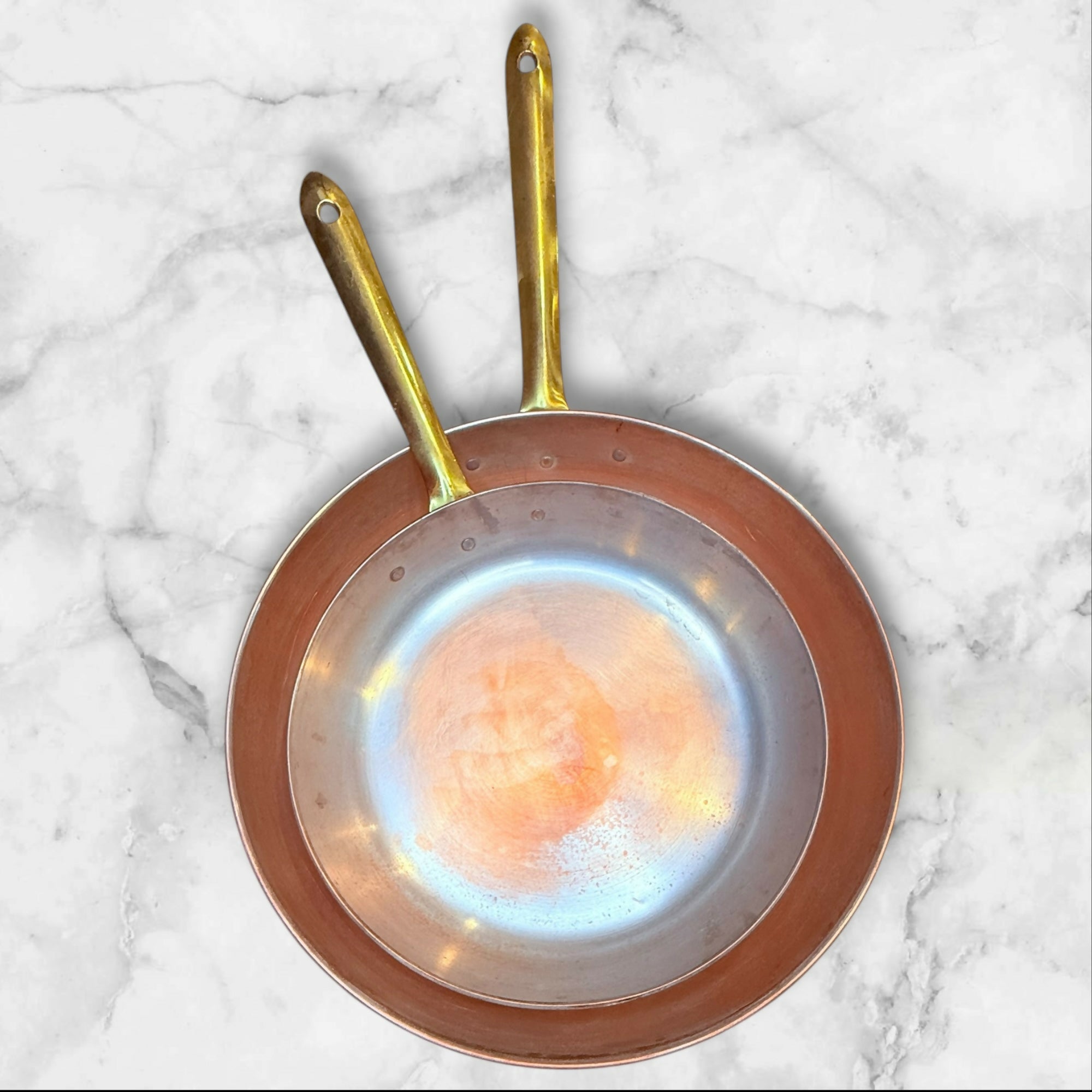 Made In Portugal Copper Fry Pans | Set of 2 | Good Used Condition