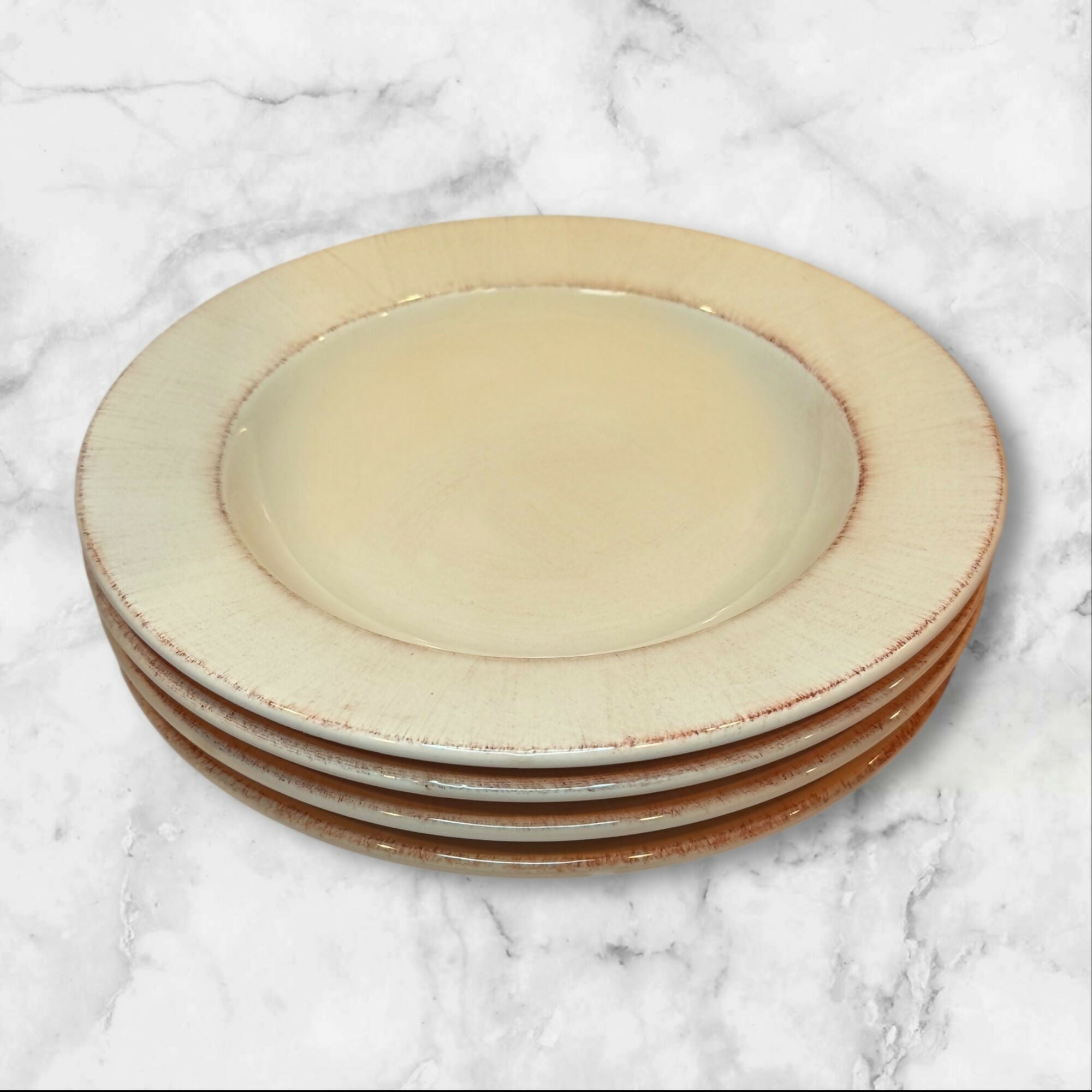 Pier 1 Toscana Ivory Soup Pasta Bowls | Set of 4 | Excellent Condition | Italy