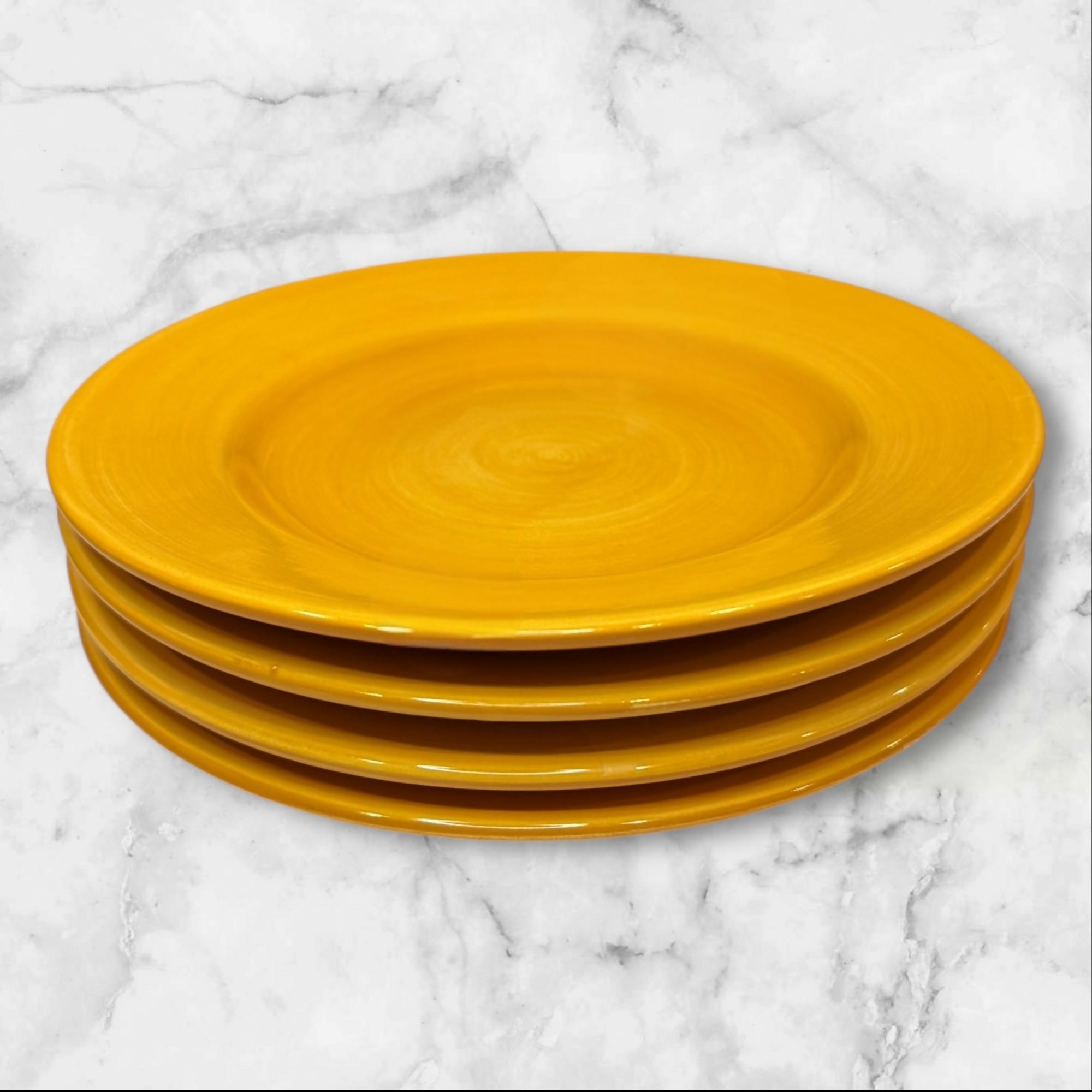 Pier 1 Imports Essential Colours Yellow Plates | Set of 4 | Excellent Condition