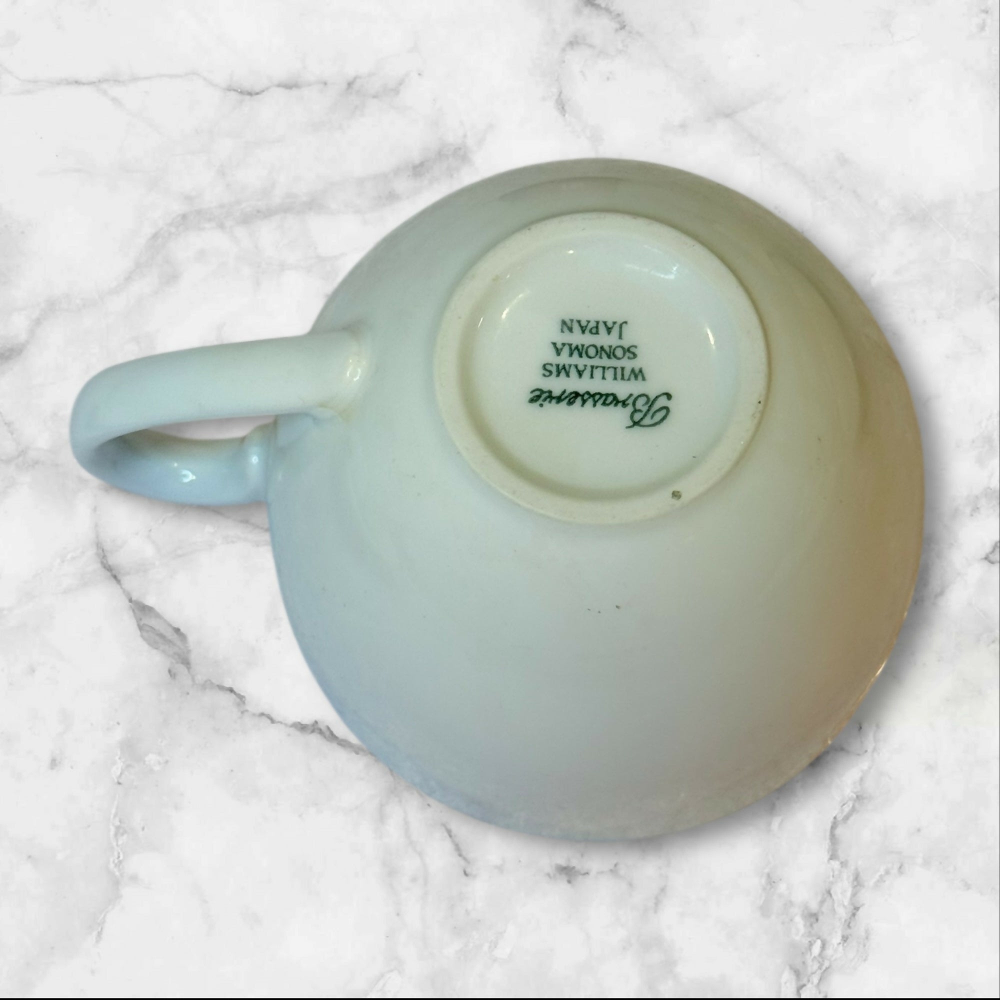 Williams Sonoma Brasserie Blue Cup & Saucer Sets | Set of 4 | Excellent