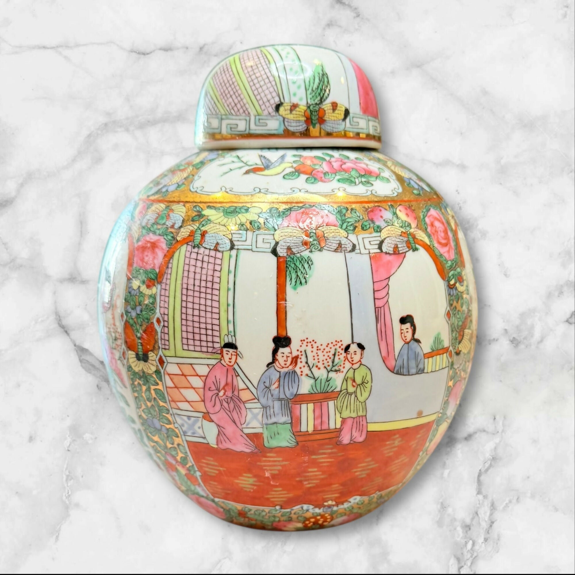 Smithsonian Oriental Export Porcelain Ginger Jar | Museum Reproduction | Excellent Condition