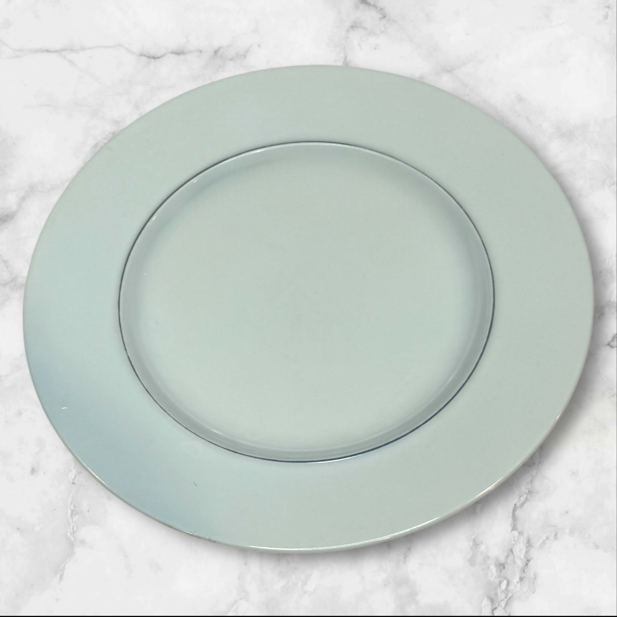 Crate & Barrel Epoch Blueline Plates | Set of 6 by Kathleen Wills Japan | Good Condition