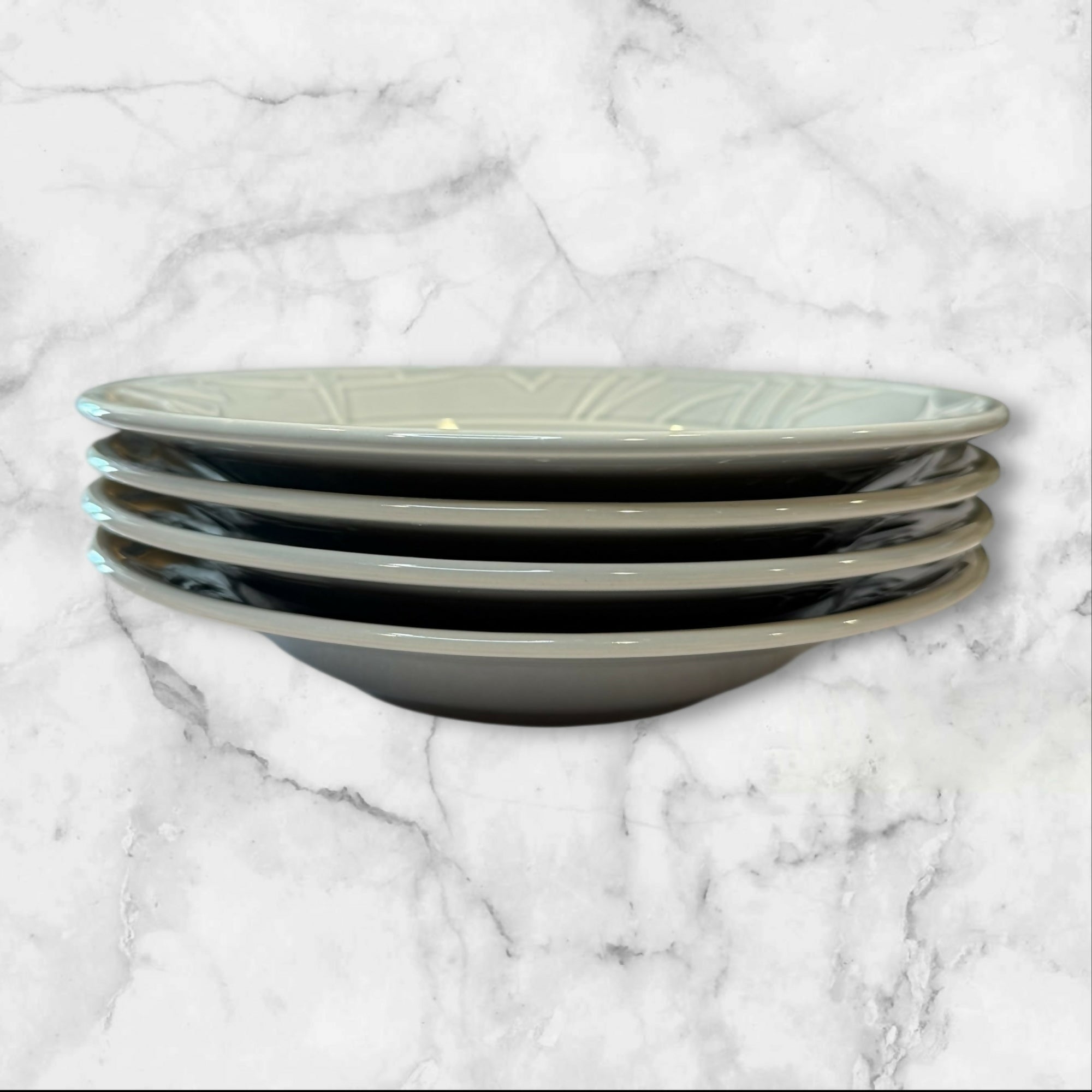 Homer Laughlin Fiesta 2000 Gray Rim Soup Bowls | Set of 4 | Great Condition