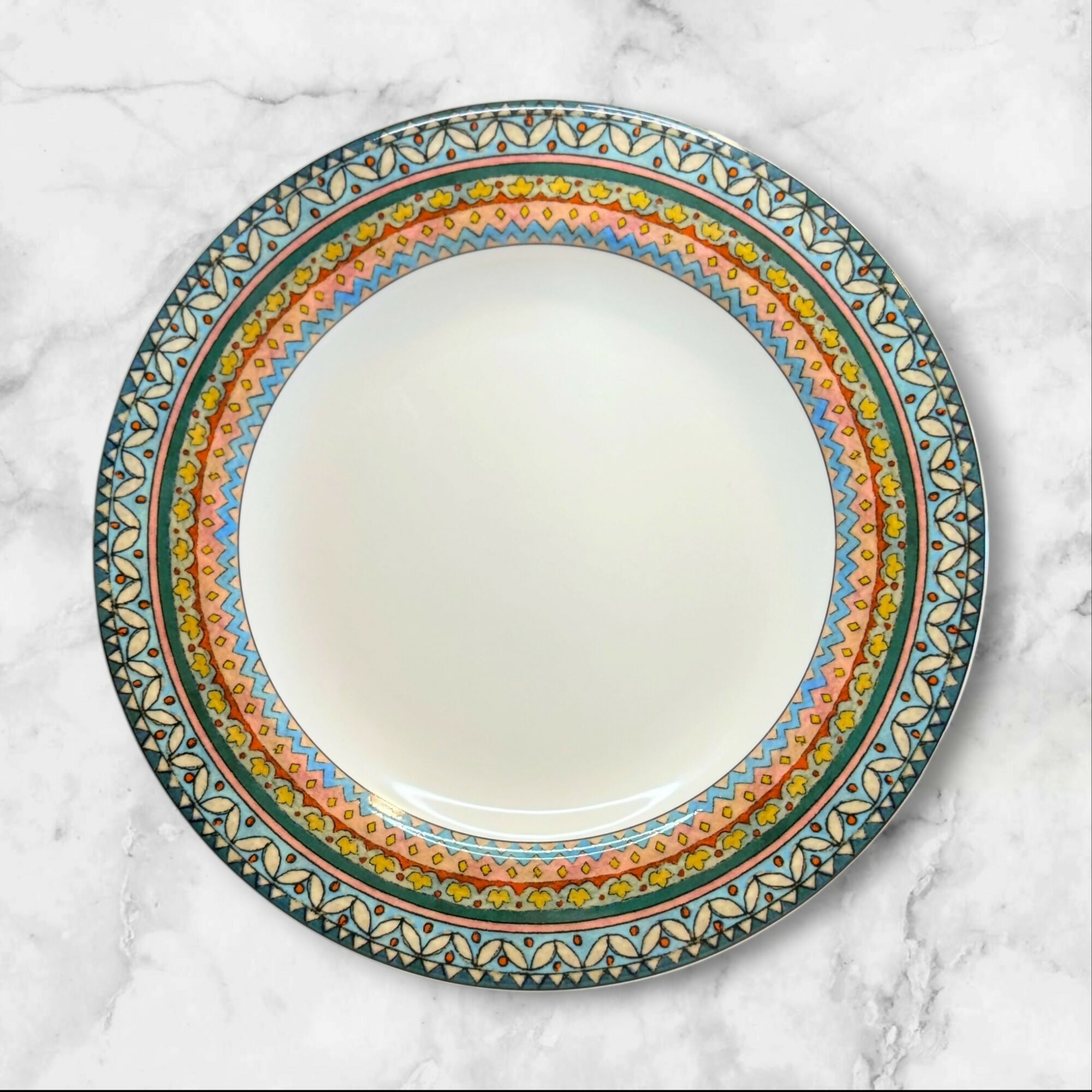 World Market Voyage Dinner Plates | Set of 4 | Excellent Condition