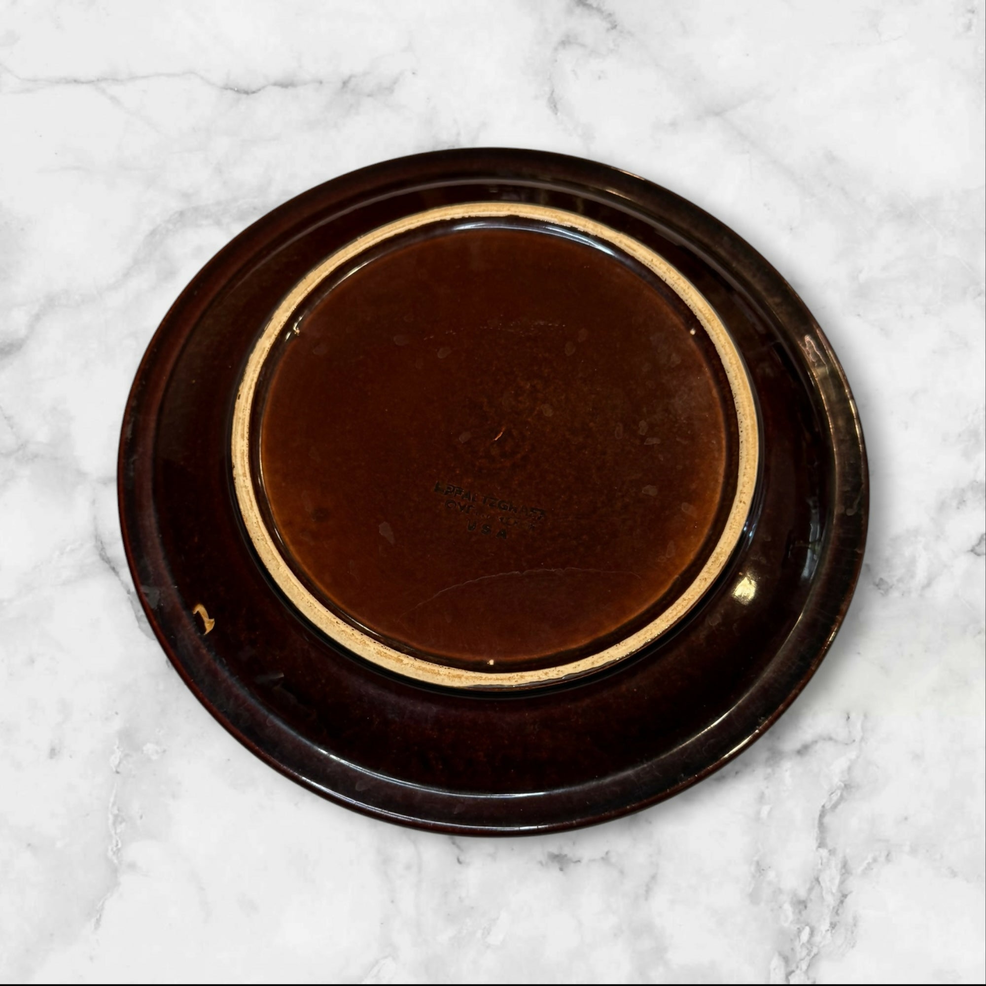Pfaltzgraff Gourmet Brown Dinner Plates Set of 5 | Vintage Drip Glaze