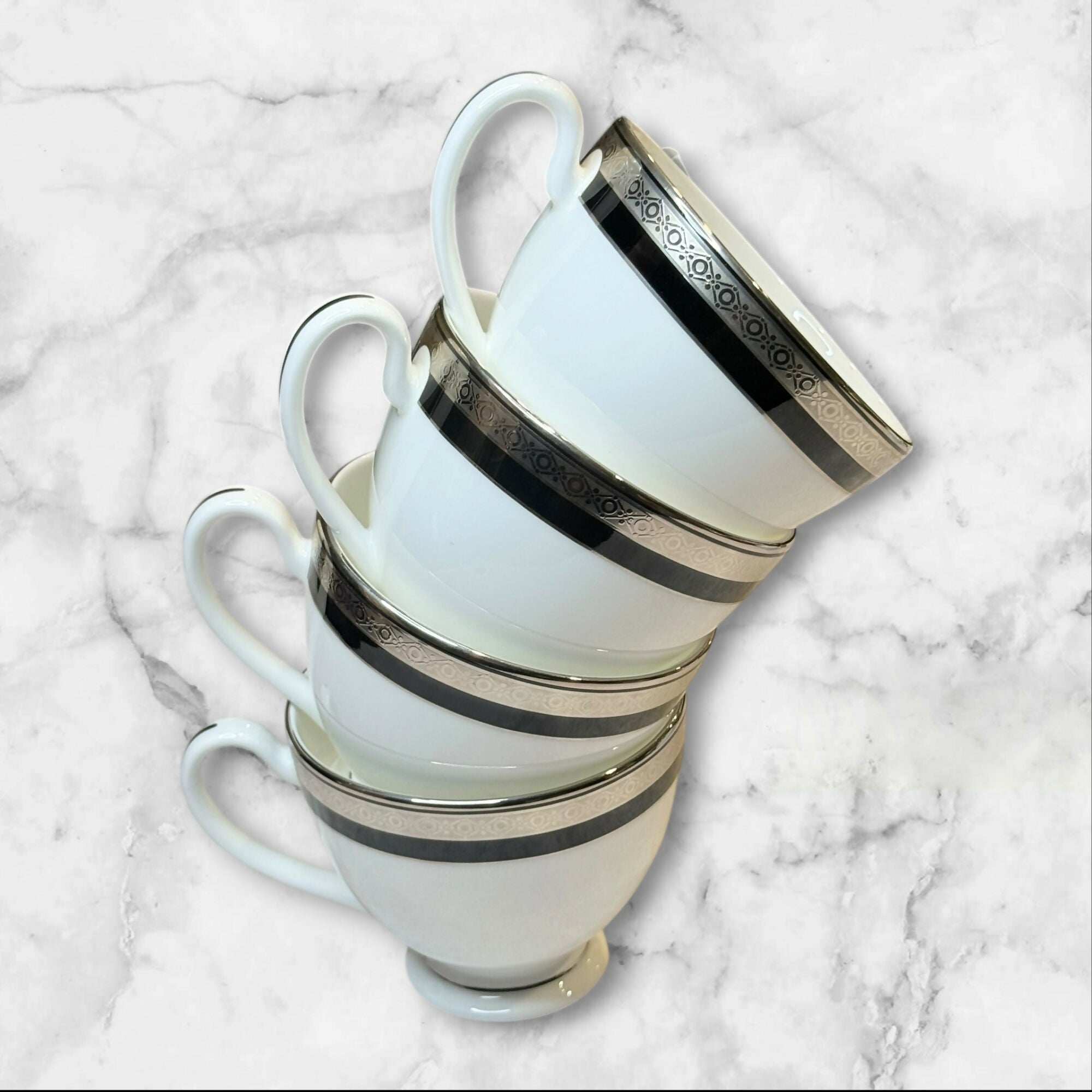 Waterford Colleen Tea Cup & Saucer Set | Set of 4 | Excellent Condition