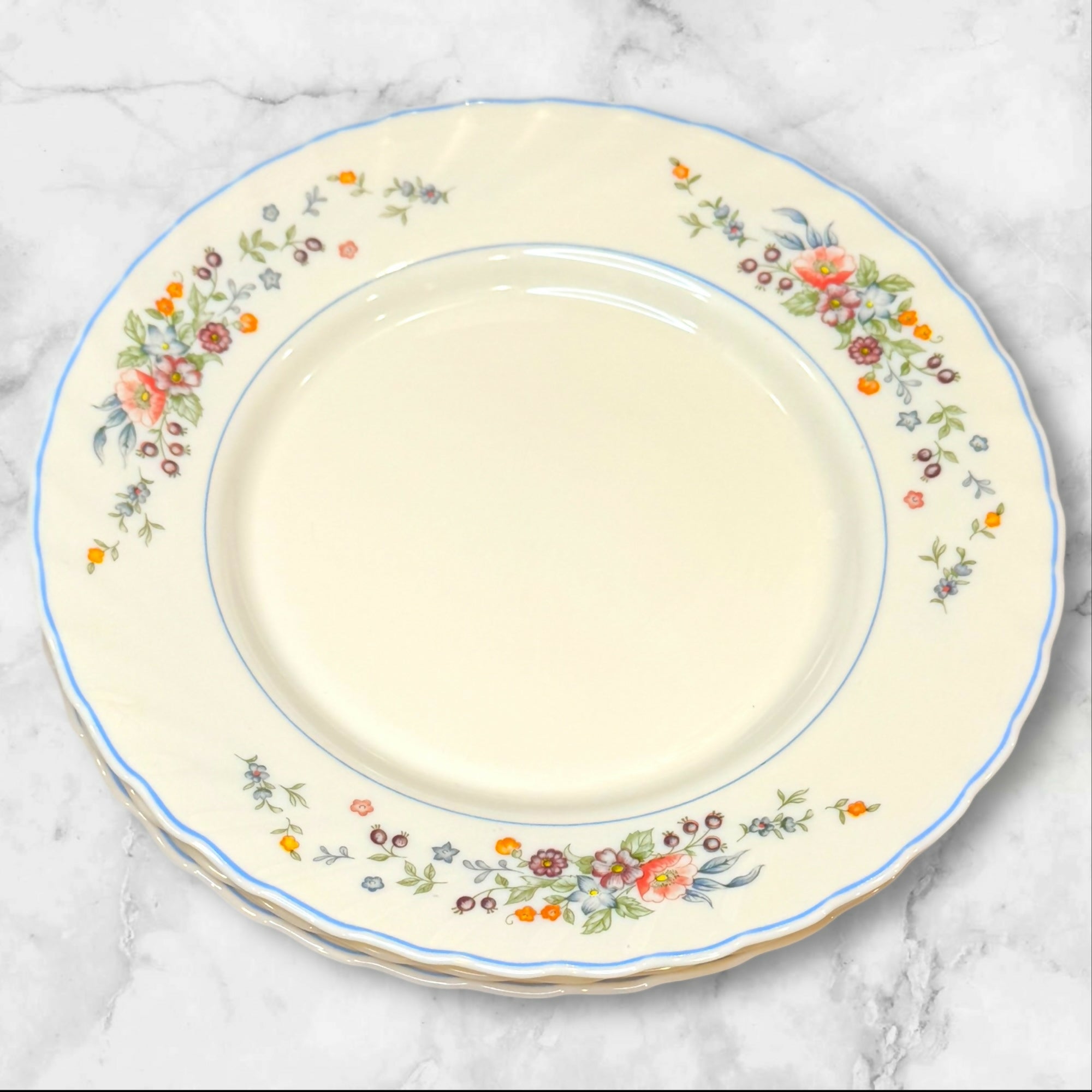 Arcopal Victoria Luncheon Plates Set of 3 | Excellent Condition