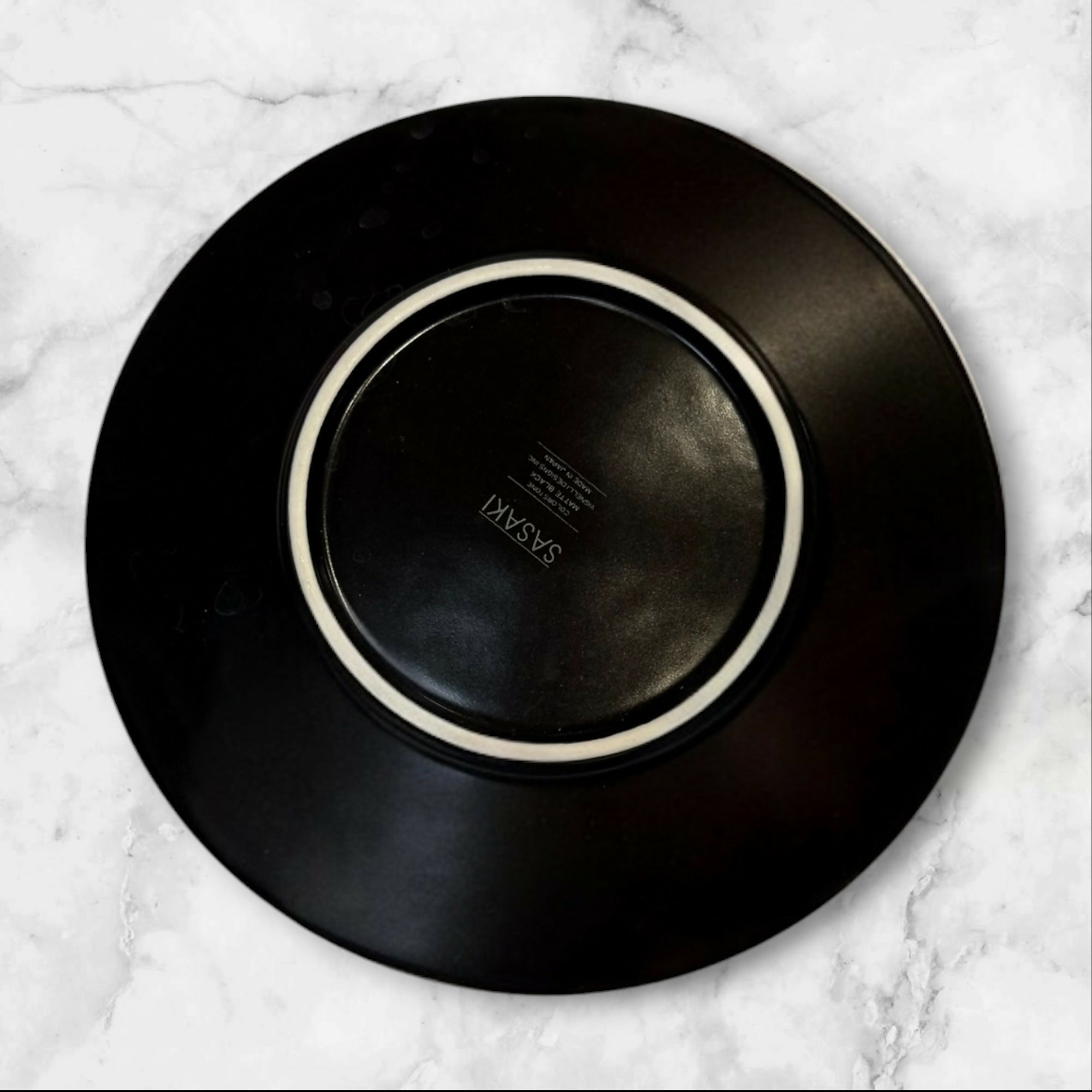 Sasaki Colorstone Matte Black Salad Plates | Set of 4 | Great Condition