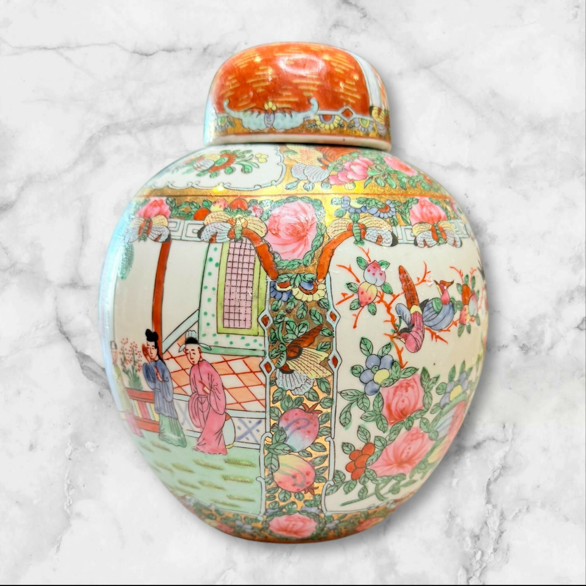 Smithsonian Oriental Export Porcelain Ginger Jar | Museum Reproduction | Excellent Condition