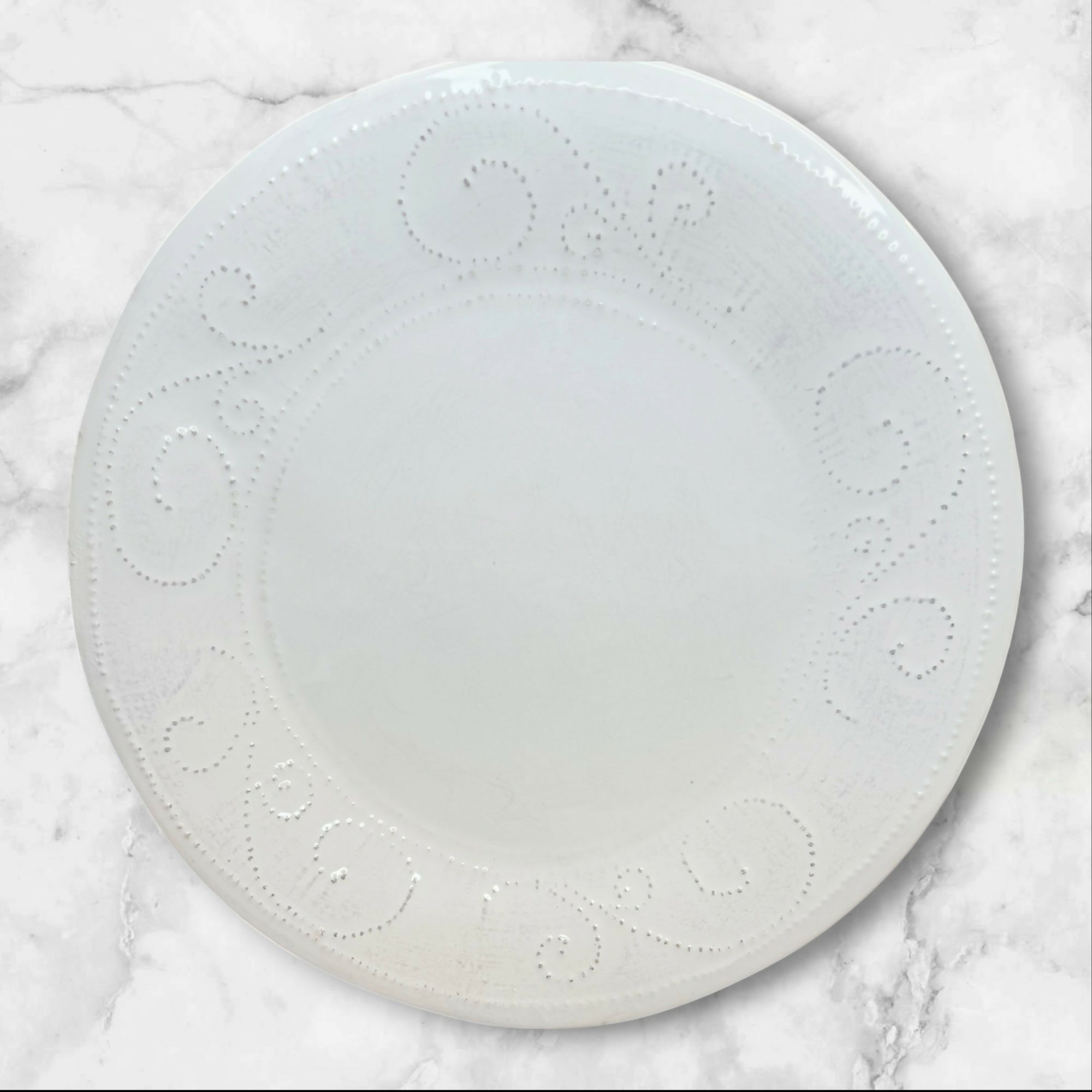 Sweet Ceramics SWZ1 White Dinner Plates | Set of 5 | Gently Used