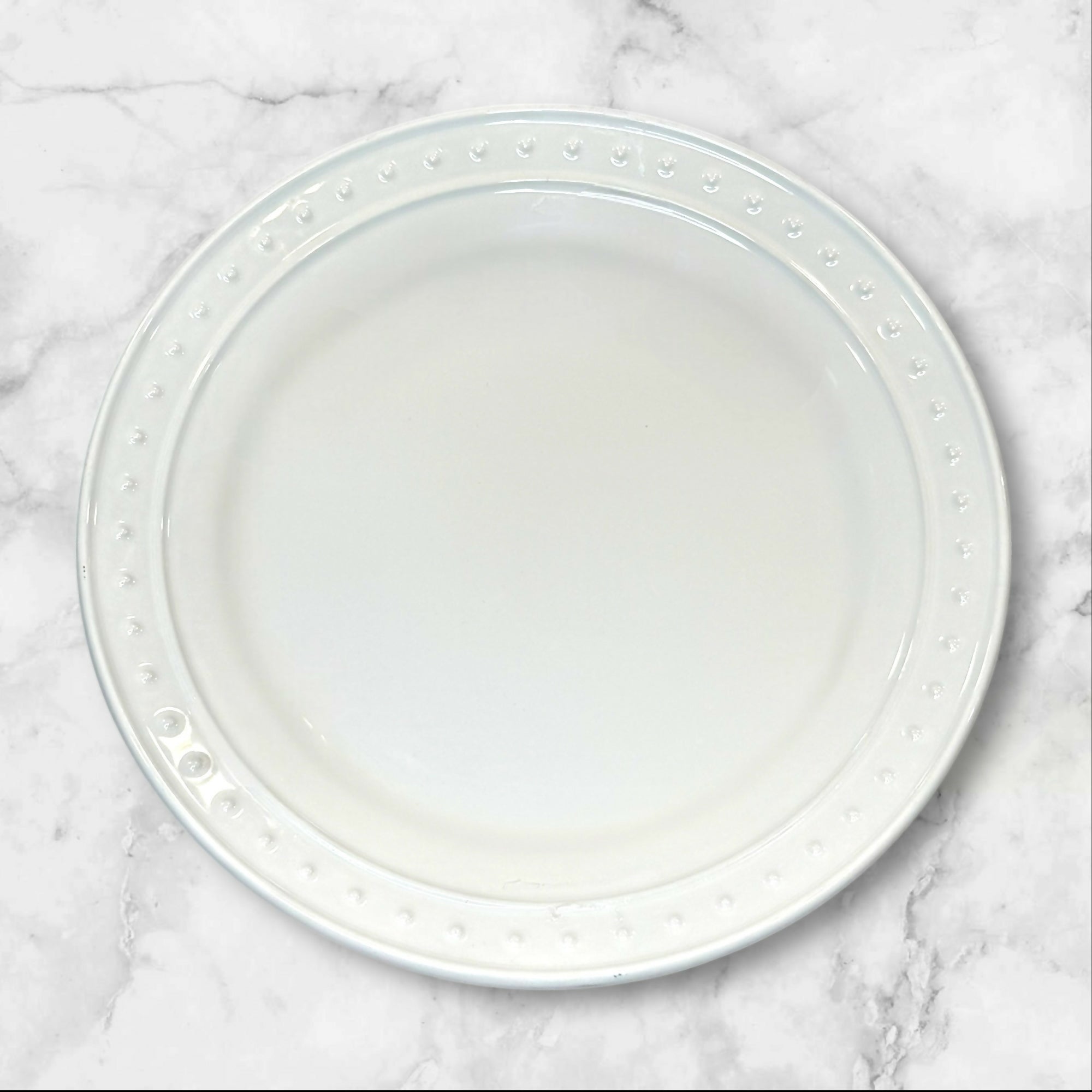 World Market Nantucket White Salad Dessert Plates | Set of 4 | Great Condition