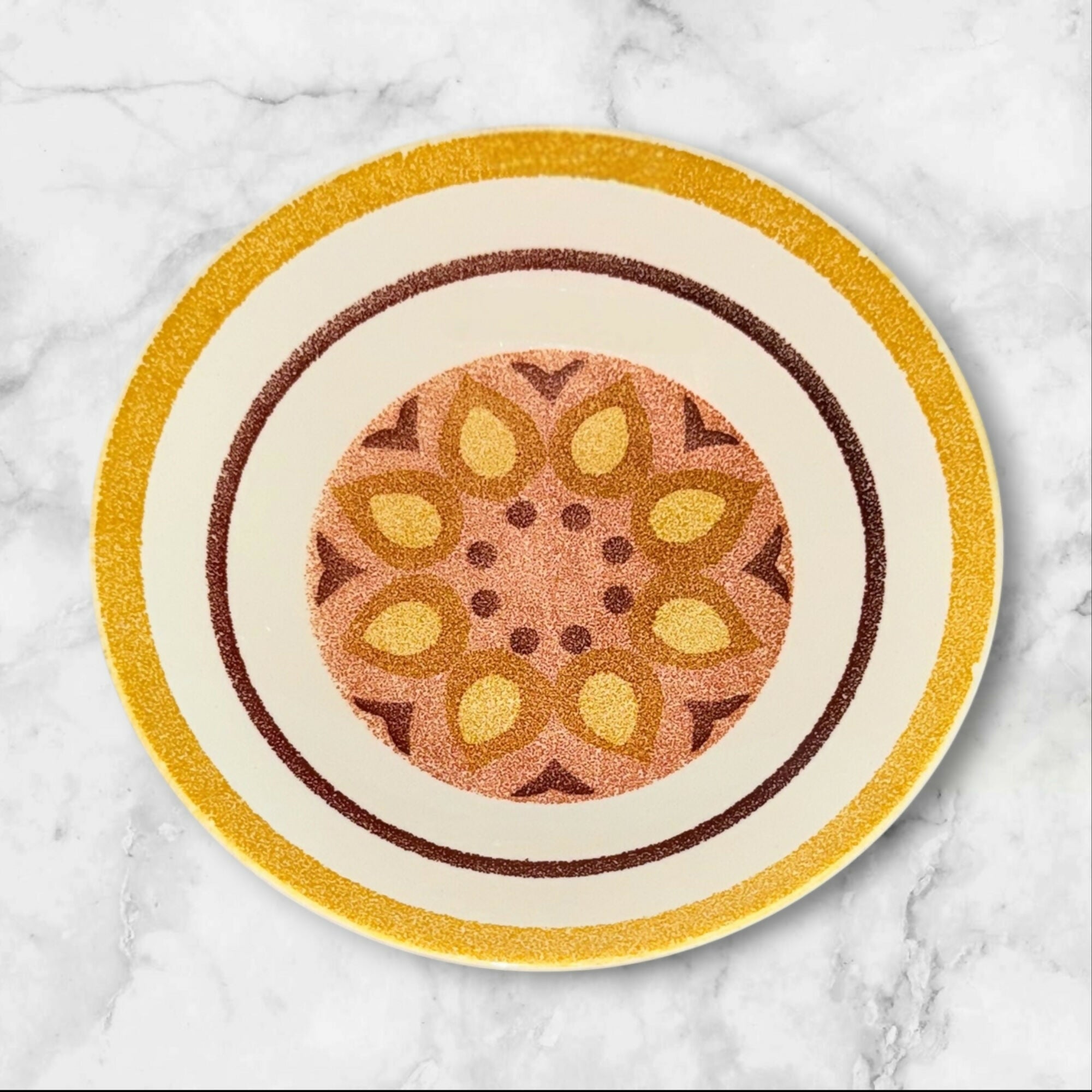 Taylor Smith & Taylor Yellow Star Ironstone Bowls | Set of 5 | Vintage Rare