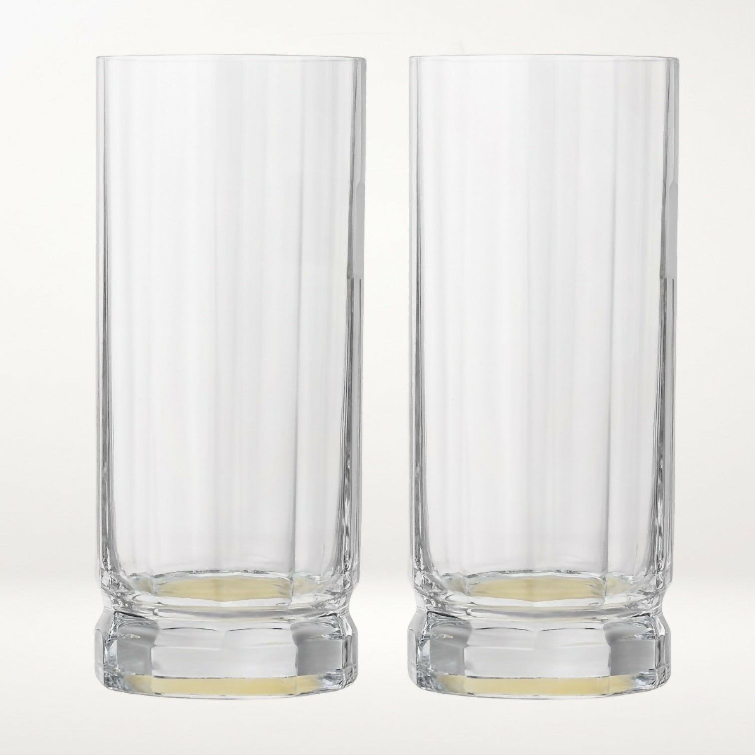 Vintage Cost Plus Italy Faceted Highball Glasses | Set of 2 | Excellent Cond