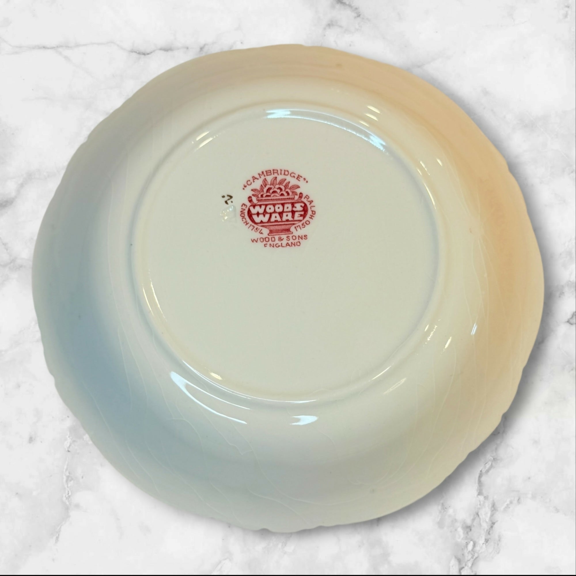 Wood & Sons Cambridge Red Transferware Dinnerware Set of 8 | Great Condition