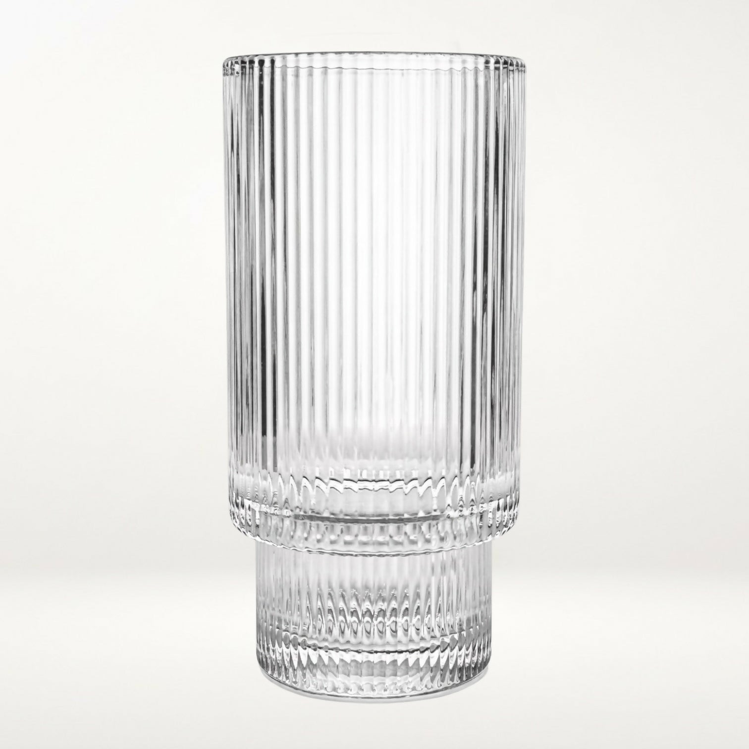 Pottery Barn Carousel Ribbed Highball Glasses Set of 5 | Excellent Condition