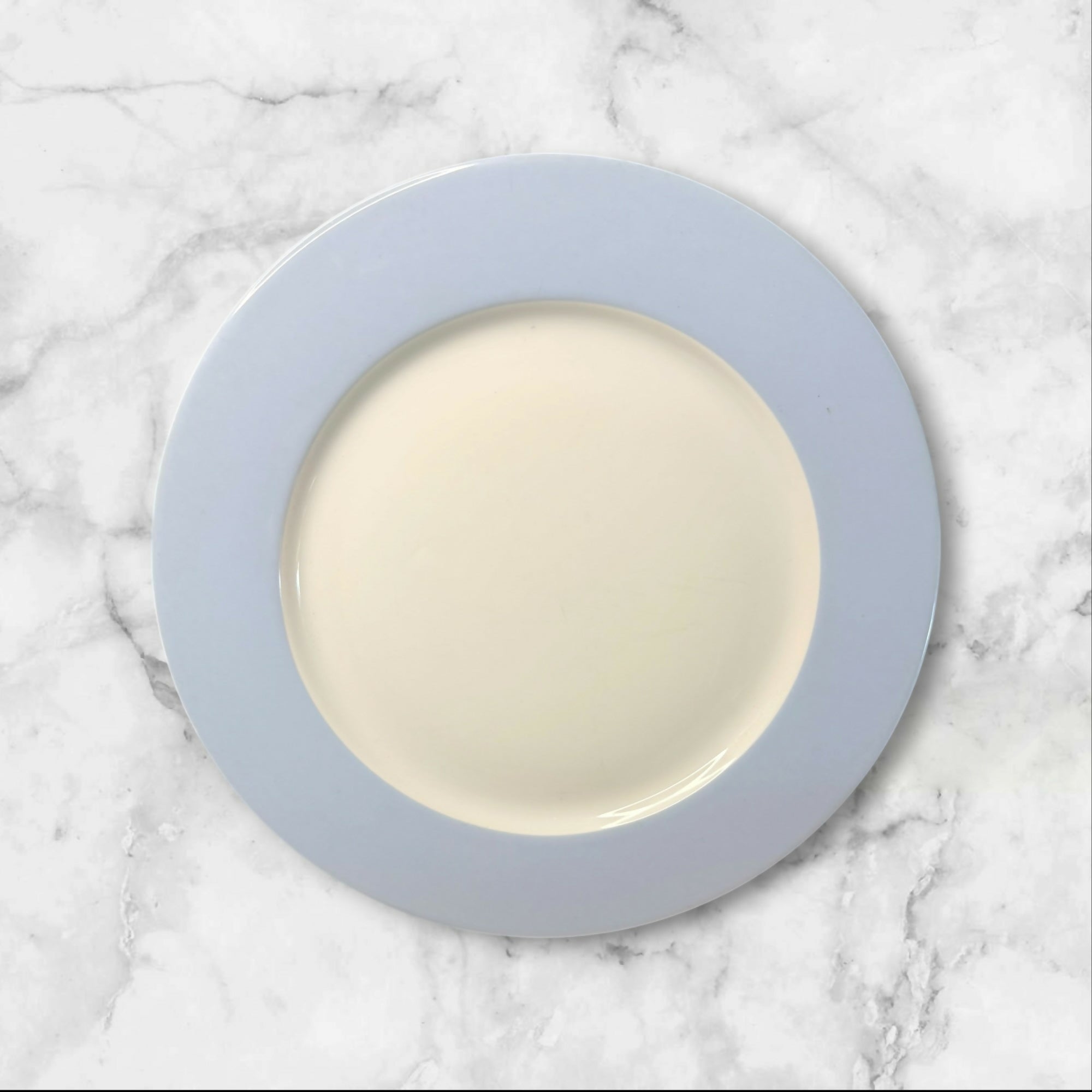 IKEA 365+ Blue Rim Dinner Plates | Set of 4 | Modern Stoneware | Great Condition