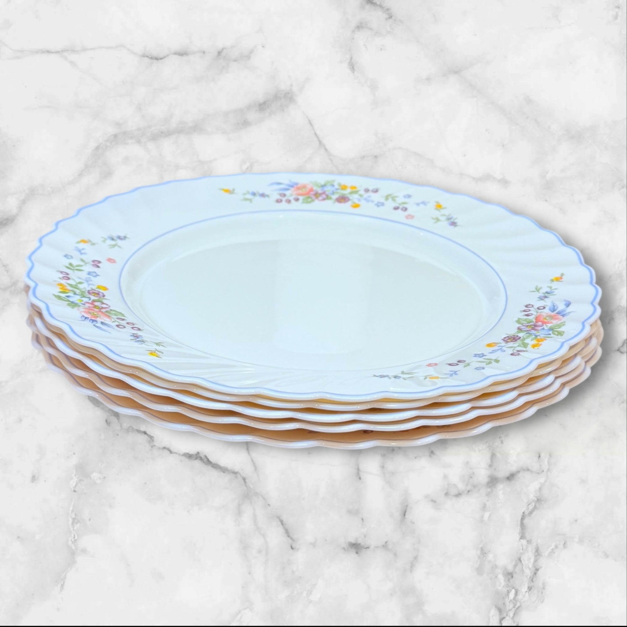 Arcopal Victoria Floral Dinner Plates | Set of 5 | Excellent