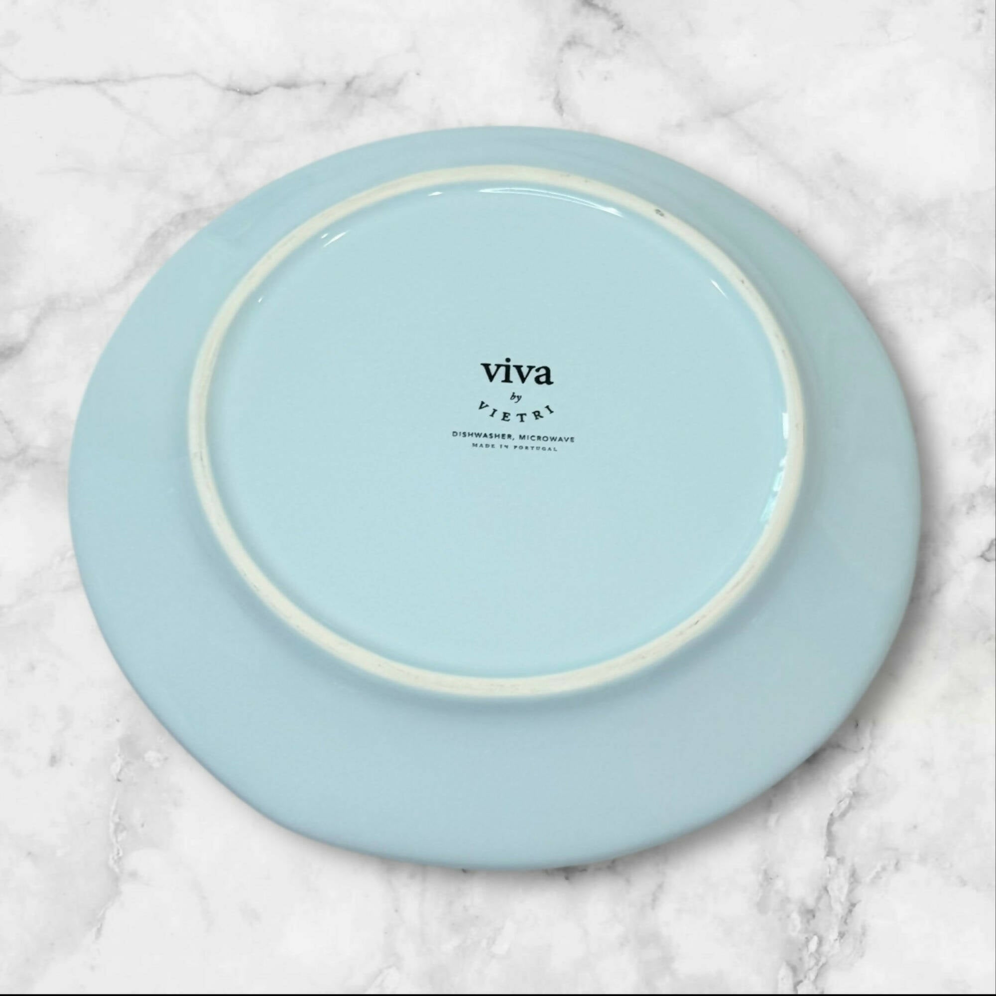 Viva by VIETRI Light Blue Salad Plates Portugal Stoneware | Set of 4 | Good