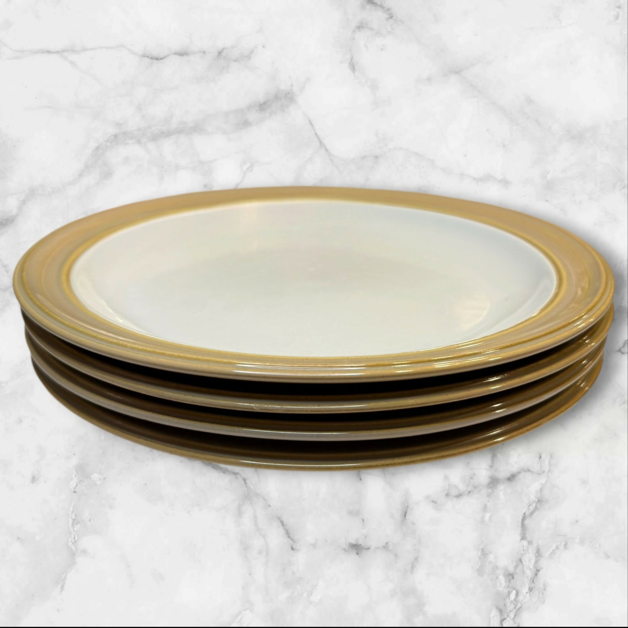 Dansk Sirocco Khaki Dinner Plates | Set of 4 | Excellent Condition