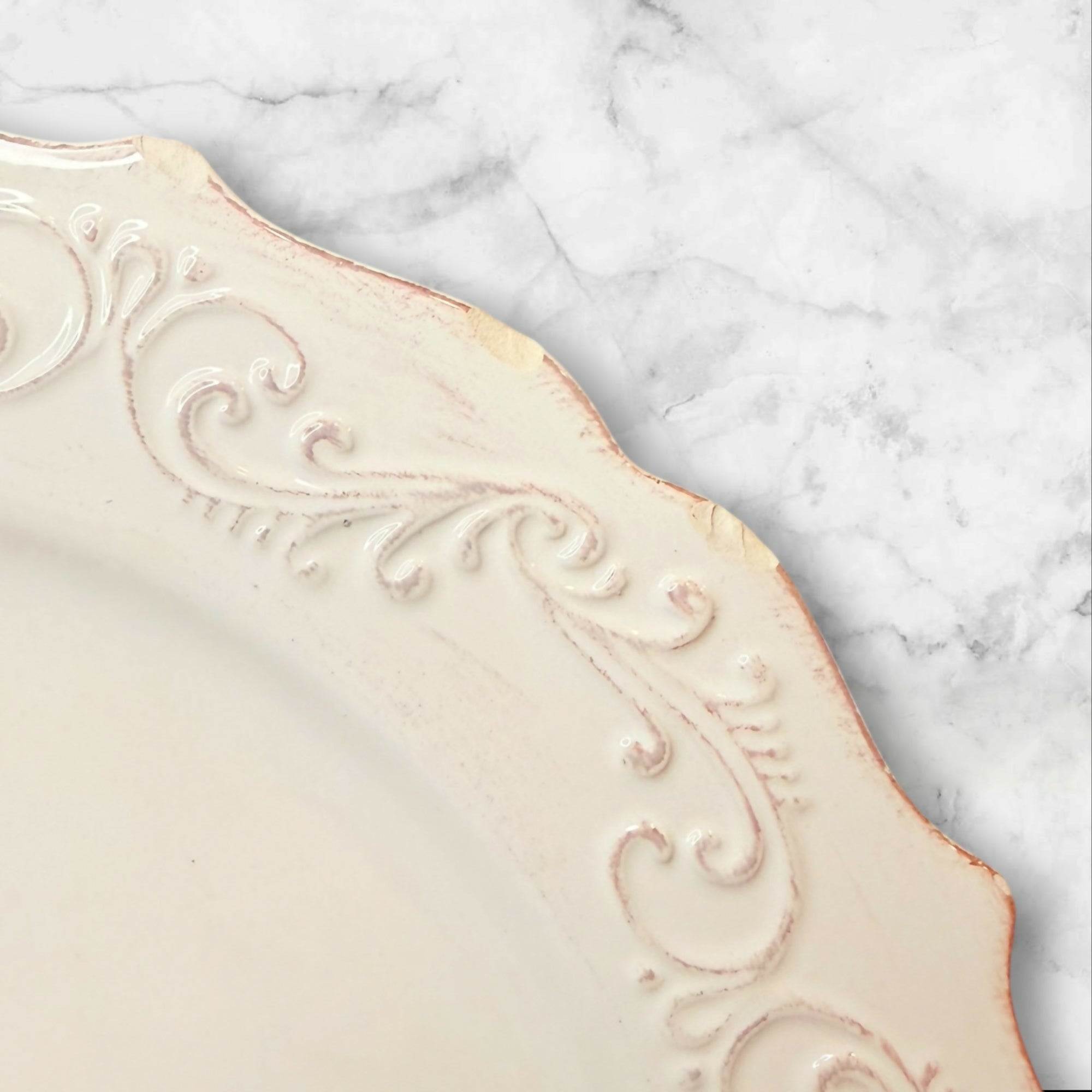 Pier 1 Antique Scroll Dinner Plates | Set of 6 | Good Condition
