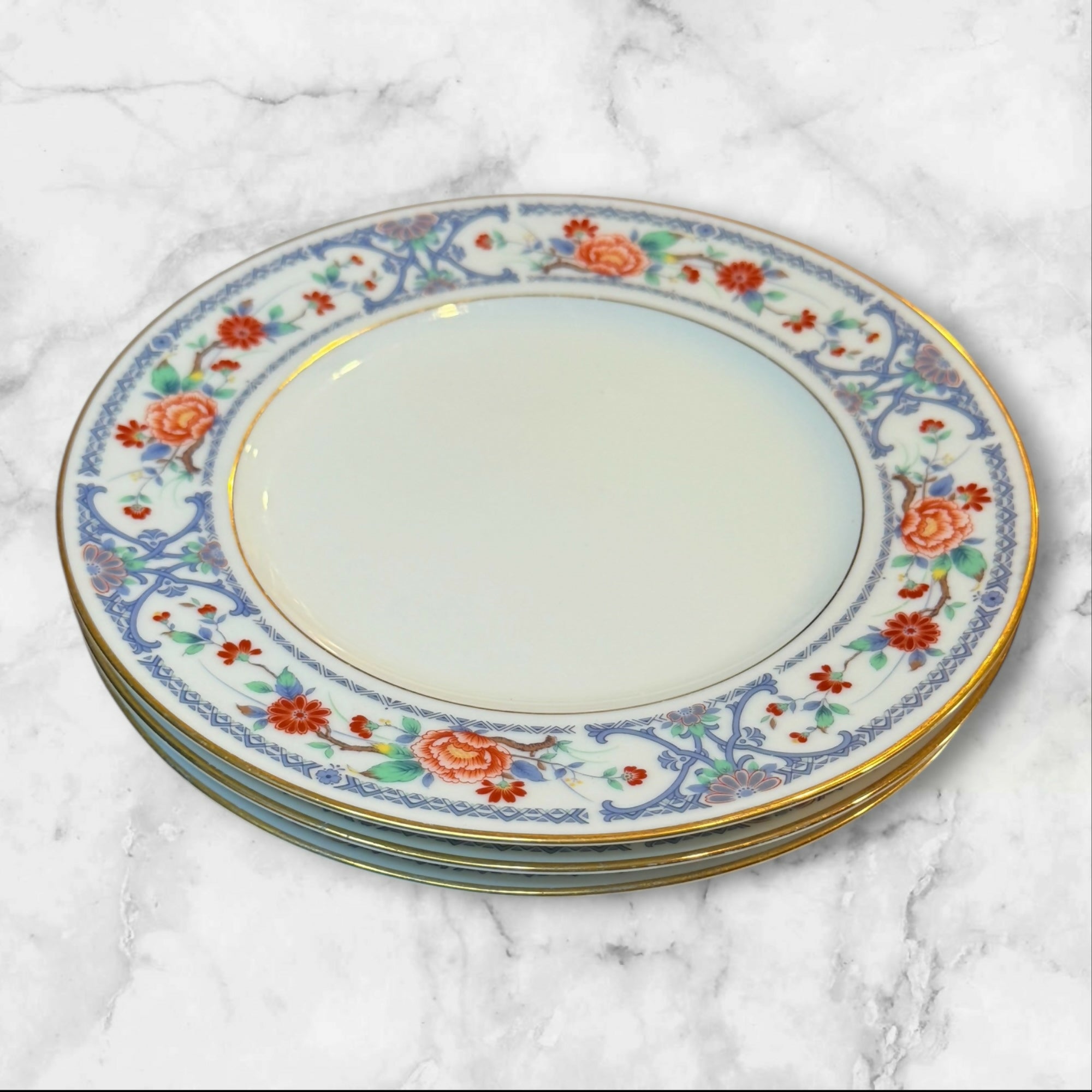 Noritake Romaine Salad Plates Set of 3 Floral China | Gently Used
