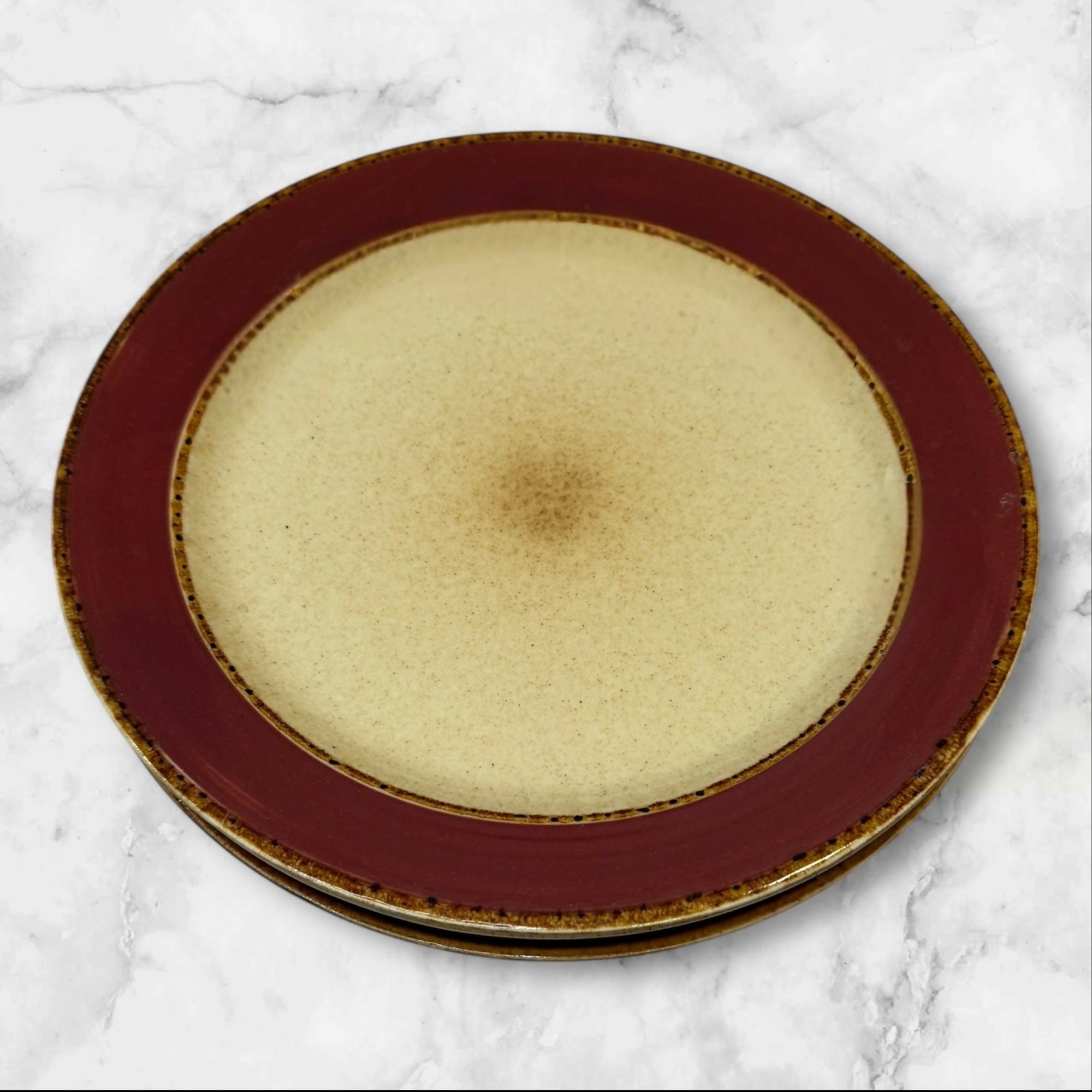 Sango Rainbow Cranberry Dinner Plates | Set of 3 | Excellent Condition
