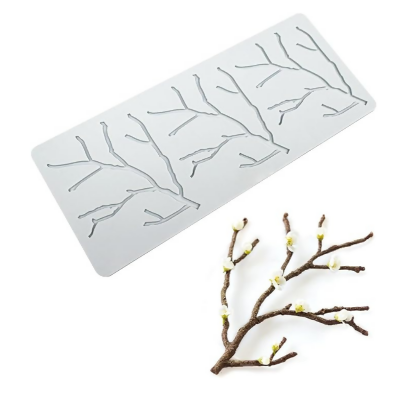 Anygleam Fondant Molder Grey Blossom Stick Lace Pad Silicone Cake Baking Confectionery Tools