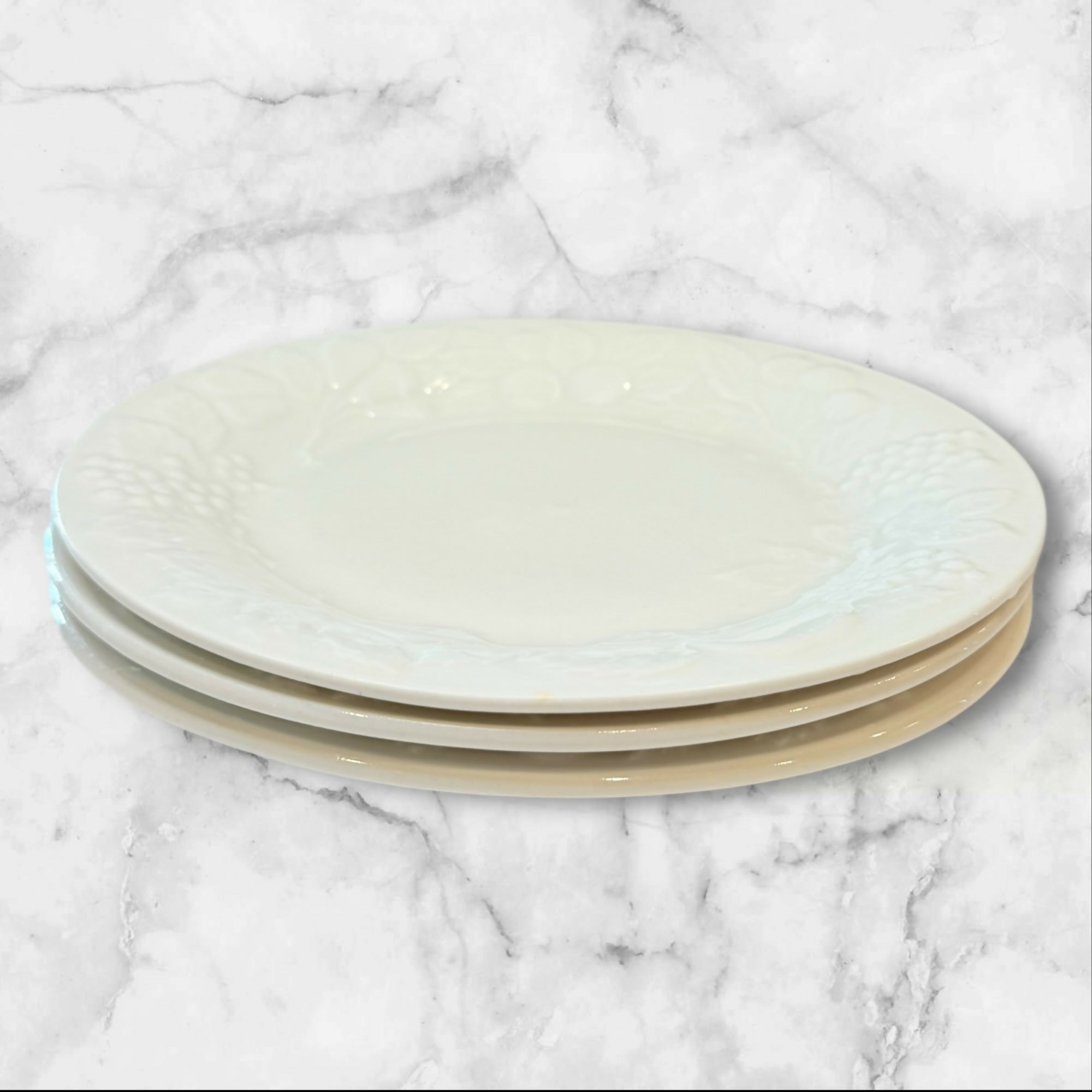 Gibson Designs Fruit Embossed Salad Plates | Set of 3 | Gently Used