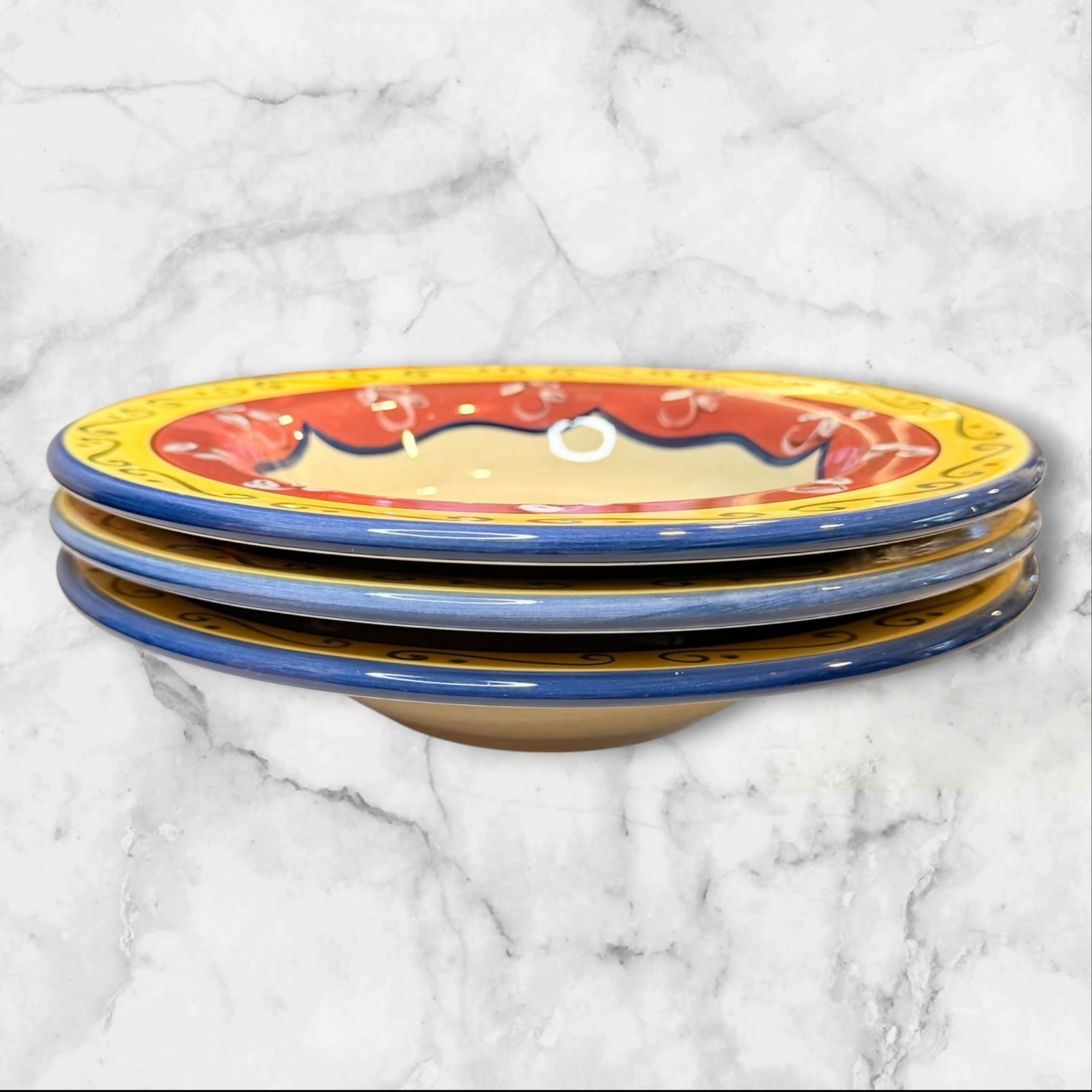 Pier 1 Vallarta Soup Pasta Bowls | Set of 3 | Excellent Condition
