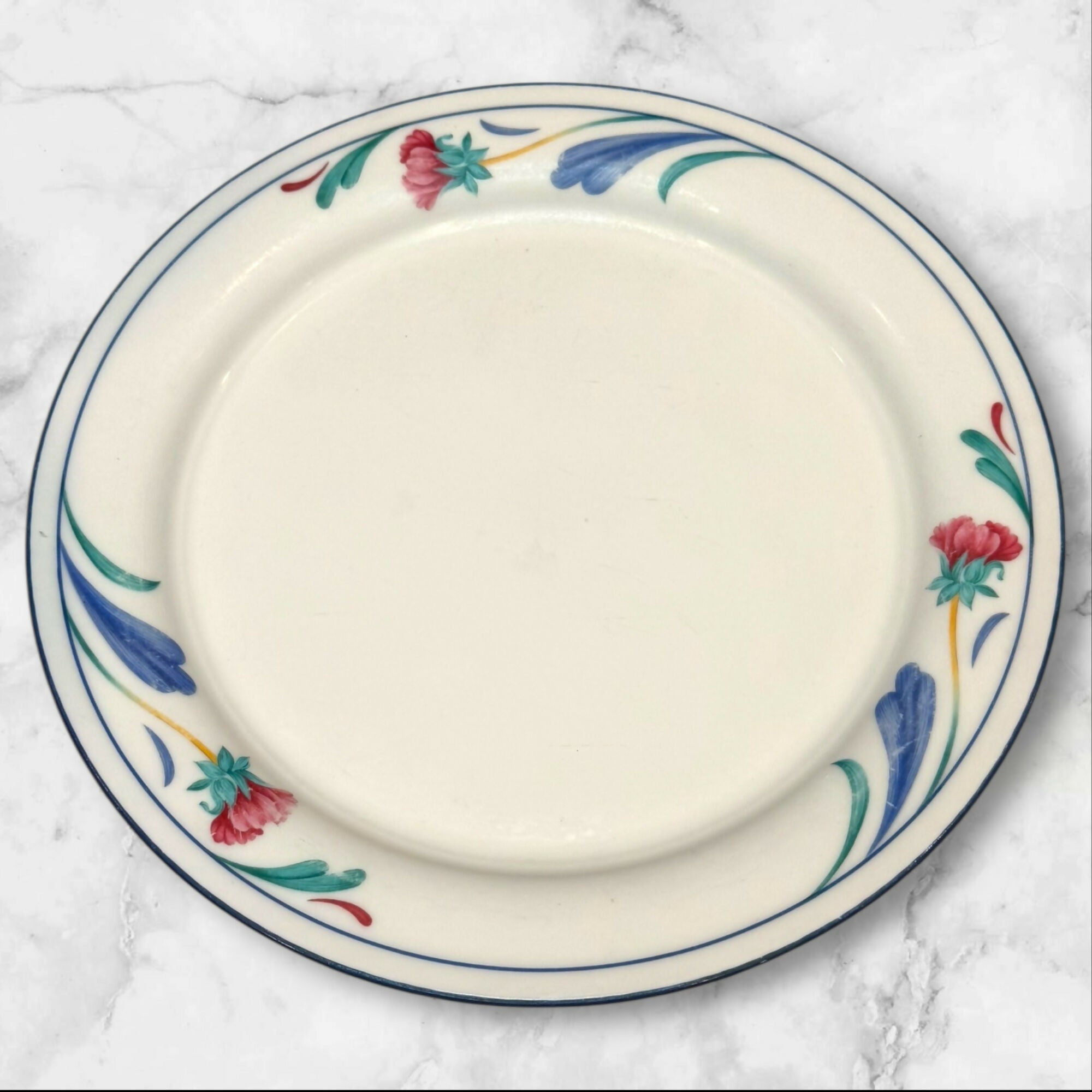 Lenox Poppies on Blue Dinner Plates | Set of 5 | Excellent Condition