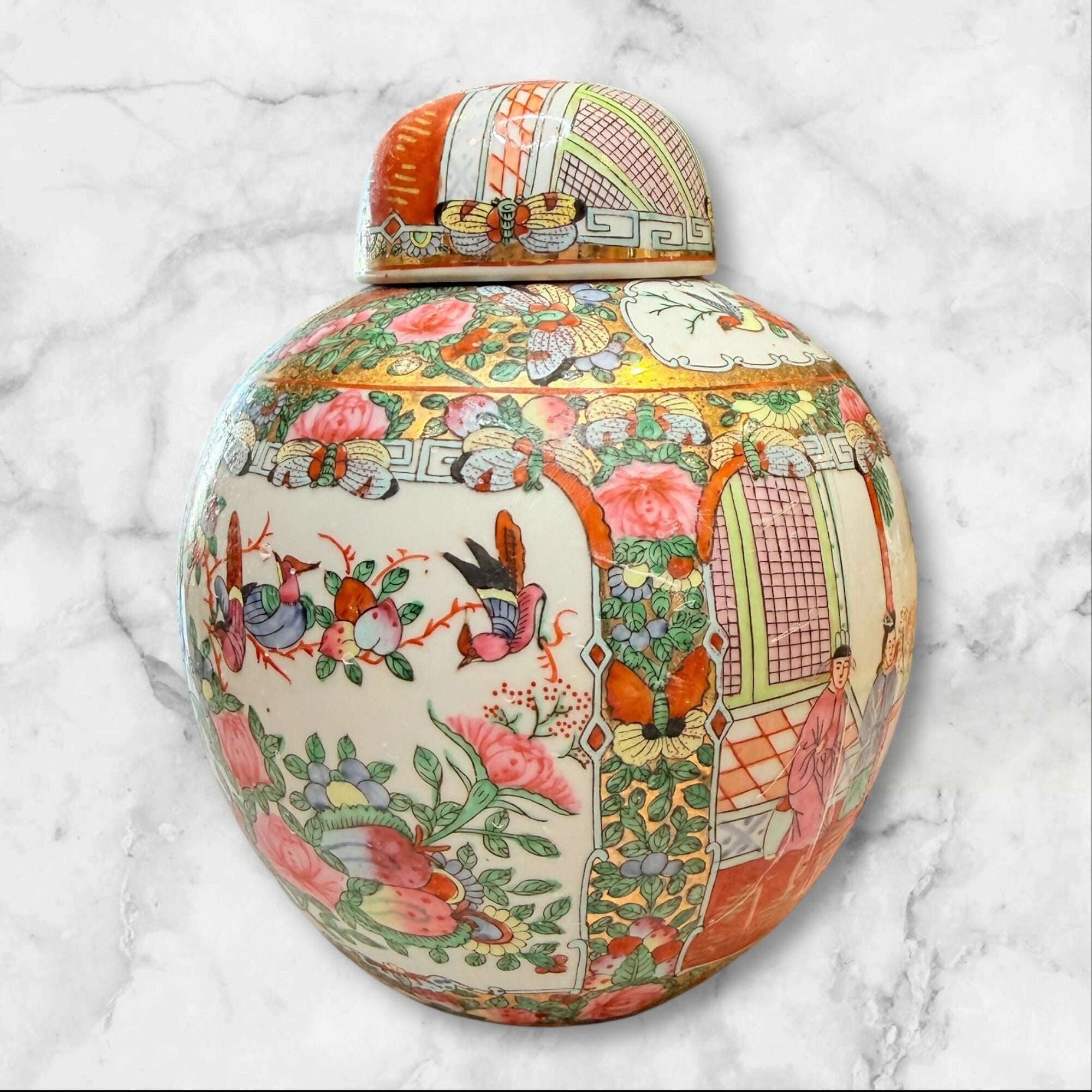 Smithsonian Oriental Export Porcelain Ginger Jar | Museum Reproduction | Excellent Condition
