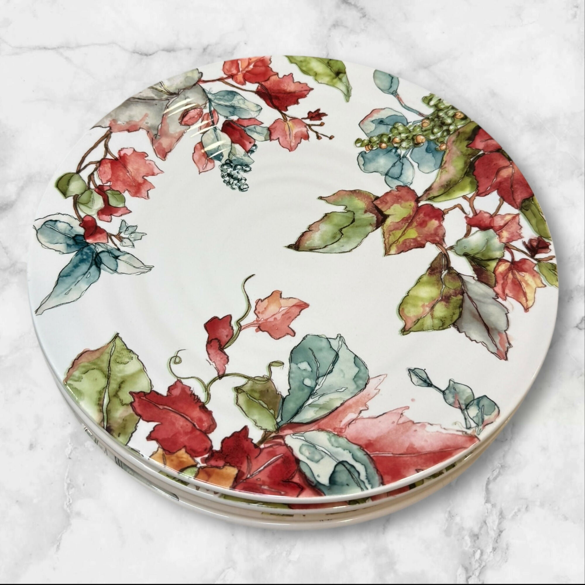Pier 1 Waterbury Leaves Dinner Plates | Set of 4 | Excellent Condition