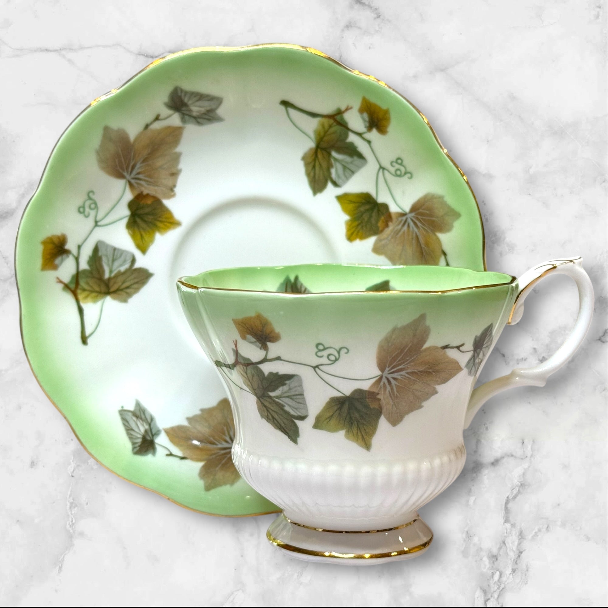 Vintage Royal Albert Reflection Series Cup & Saucer | Bone China | Exc Condition
