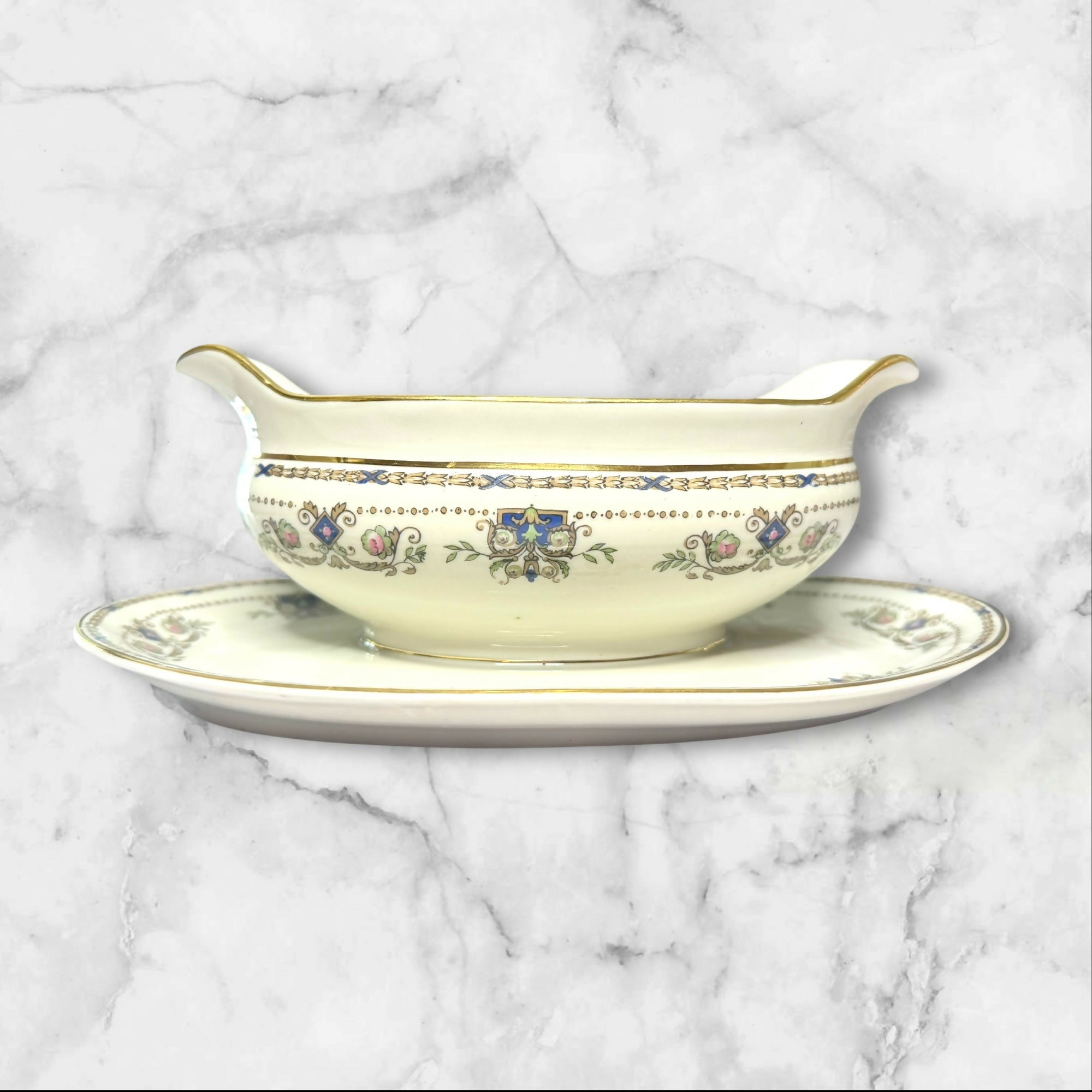 Syracuse China Old Ivory Gravy Boat w/ Underplate | The Fair Chicago | Great Condition