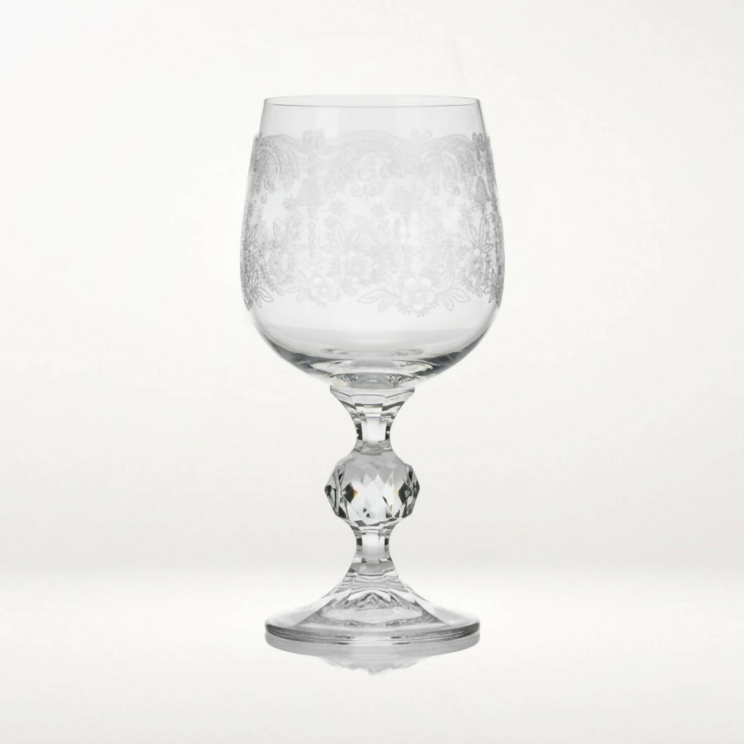 Import Assoc Cascade Etched Wine Glasses | Set of 3 | Great Condition