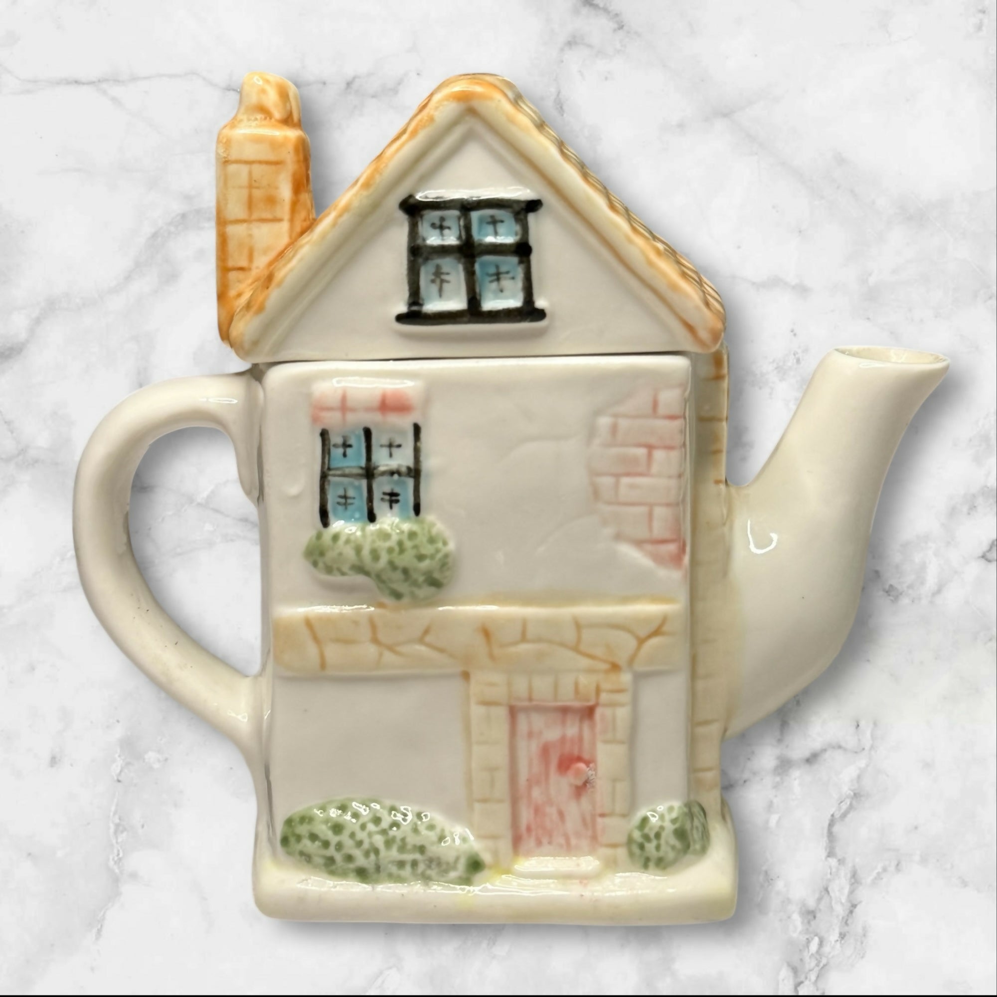 Vintage Tea Shop House Teapot Ceramic Cottage Teapot 6” | Japan