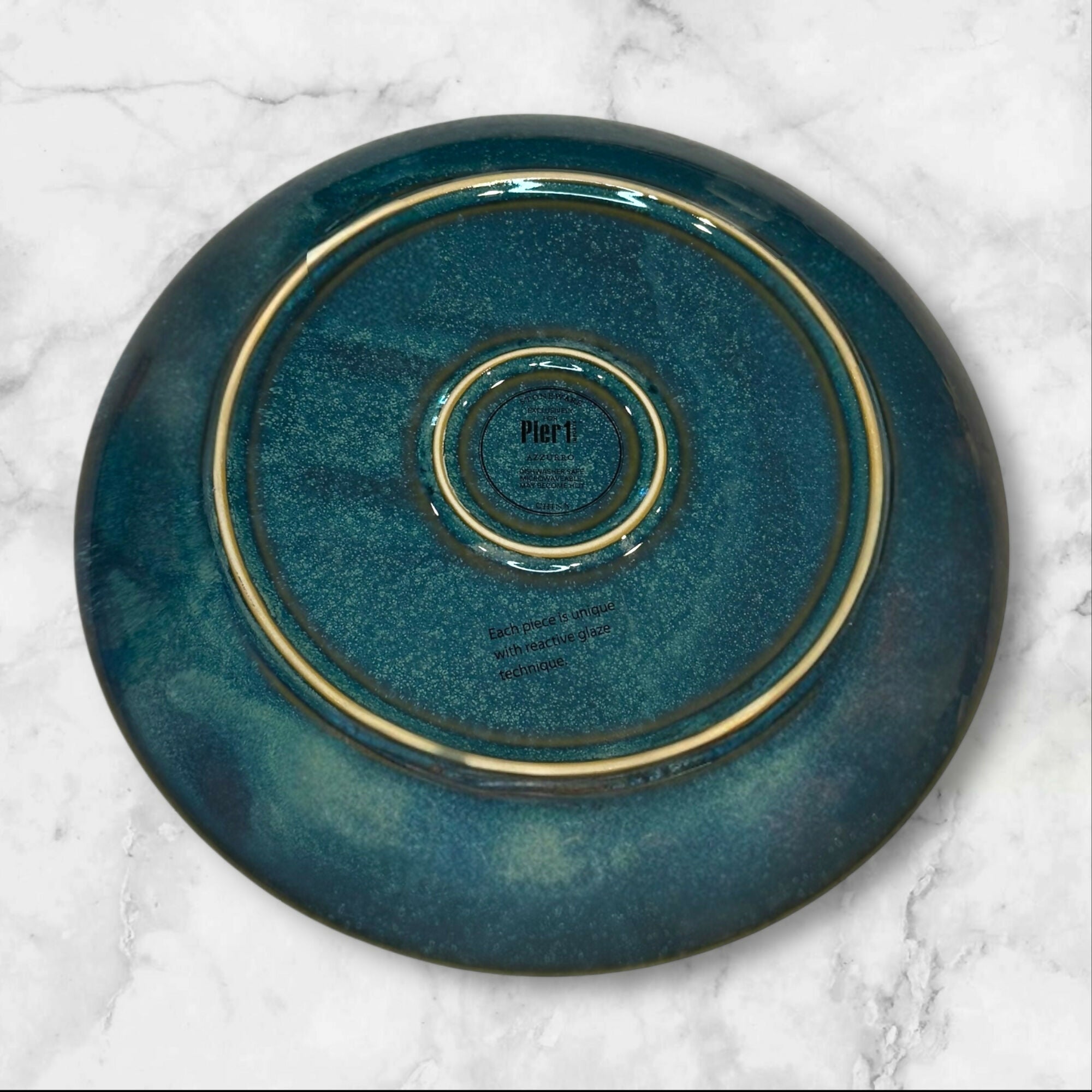 Pier 1 Azzurro Blue Dinner Plates | Set of 3 | Excellent Condition | Stoneware