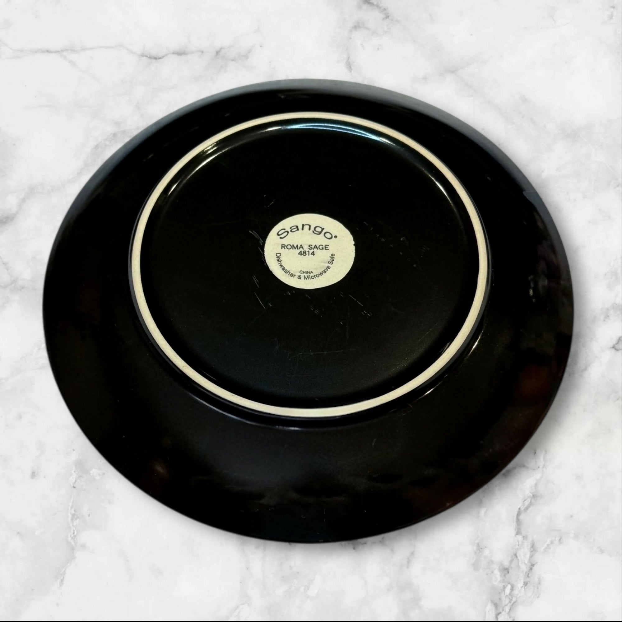 Sango Roma Sage Stoneware Dinner Plates | Set of 4 | Good Condition