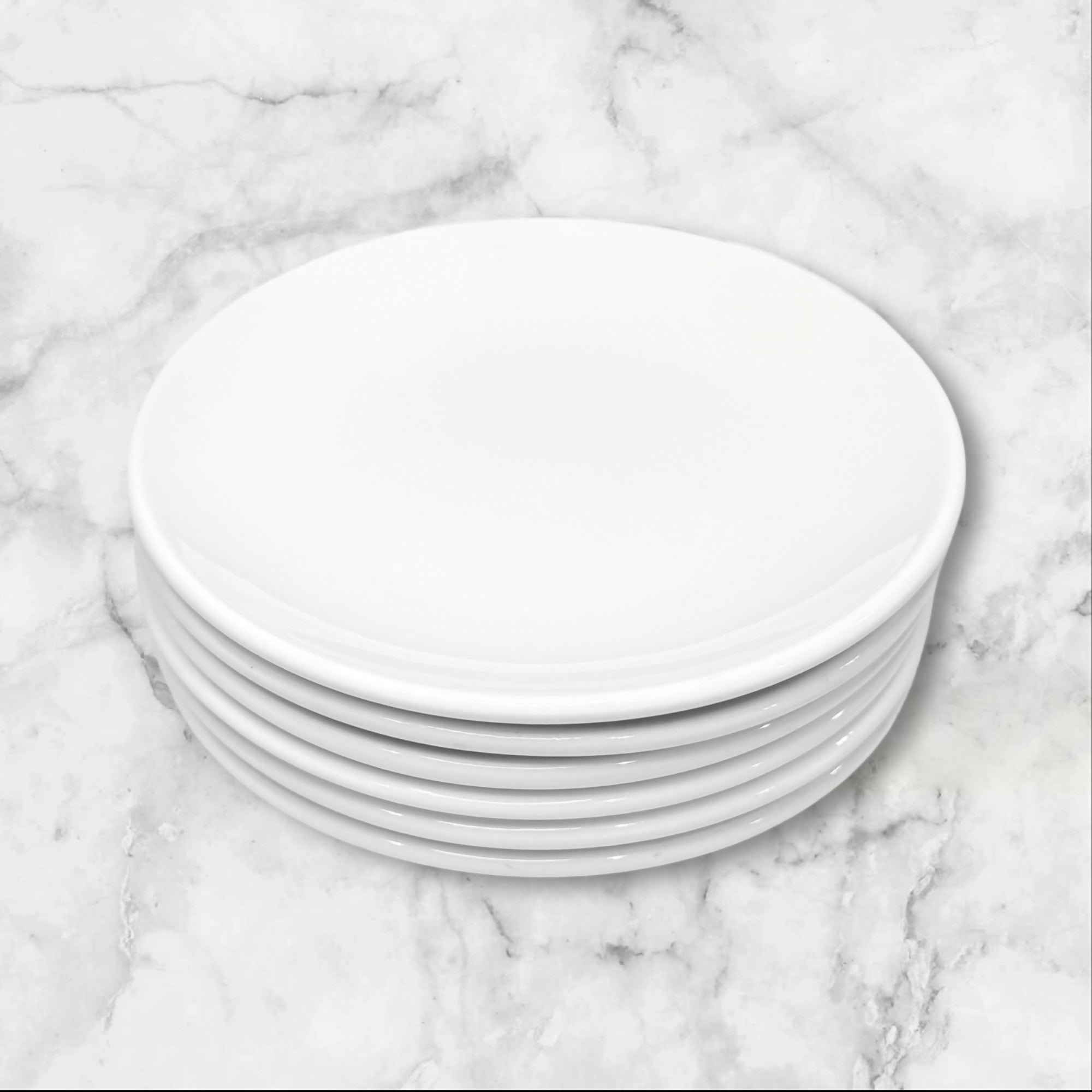 World Porcelana Classic White Bread Plates | Set of 6 | Excellent Condition