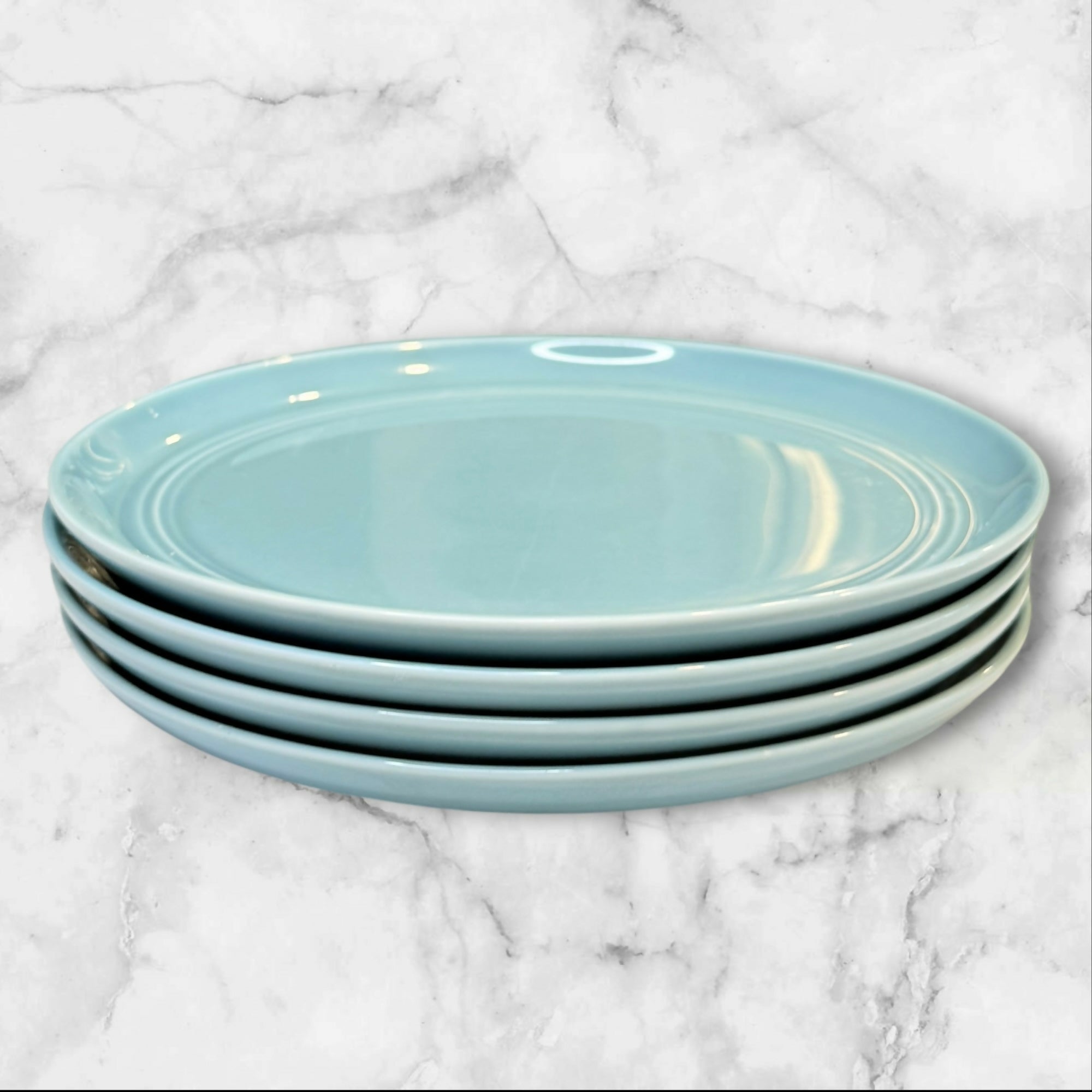 Crate & Barrel Hue Blue Salad Plates | Set of 4 | Gently Used