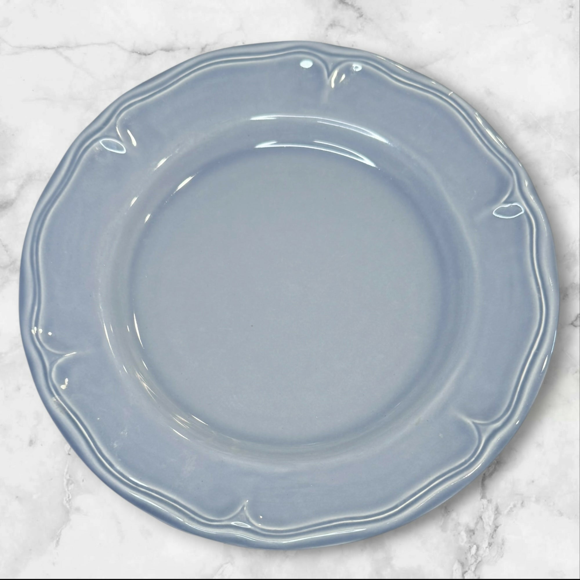 Vintage Varages France Dinner Plates | Set of 4 | Blue | Good Condition