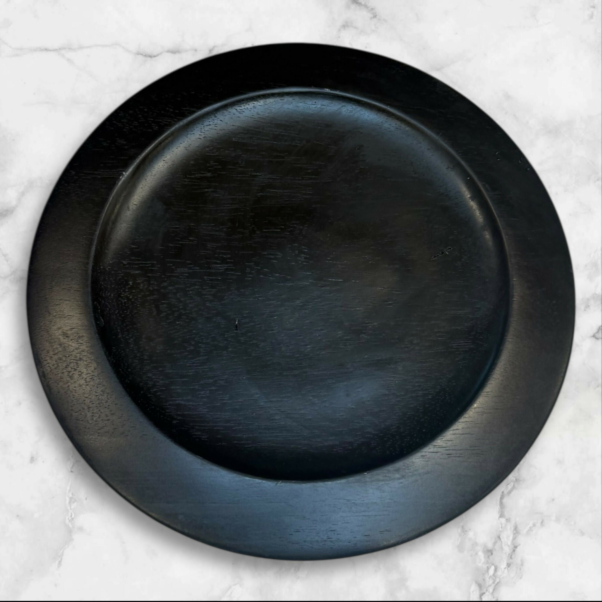 Studio Nova Wood Charger Plates | Set of 5 | Good Condition | Dark Finish