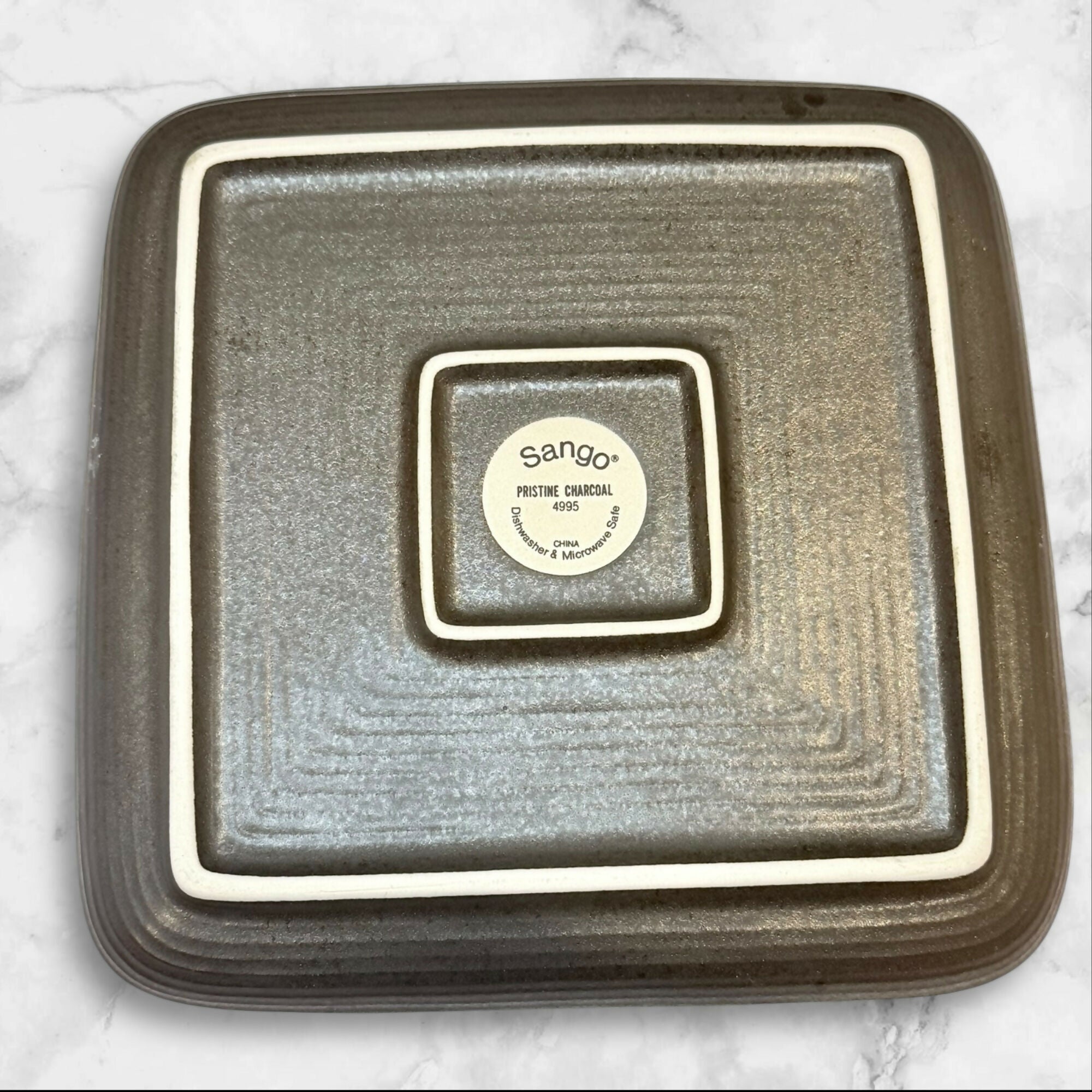 Sango Pristine Charcoal Dinner & Salad Plates | Set of 8 | Great Condition