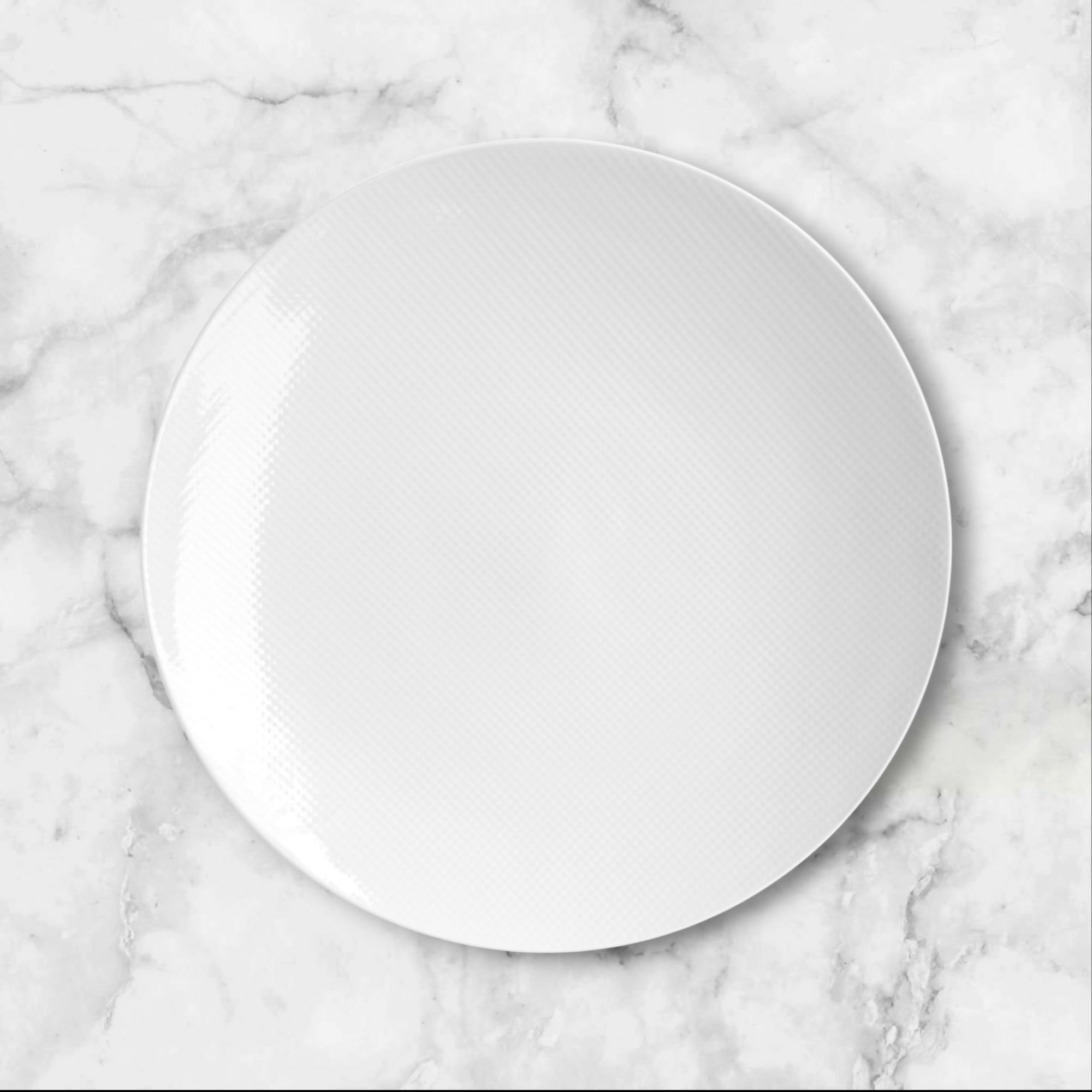 Crate & Barrel Nikko Reflections Coupe Dinner Plates | Set of 4 | Excellent