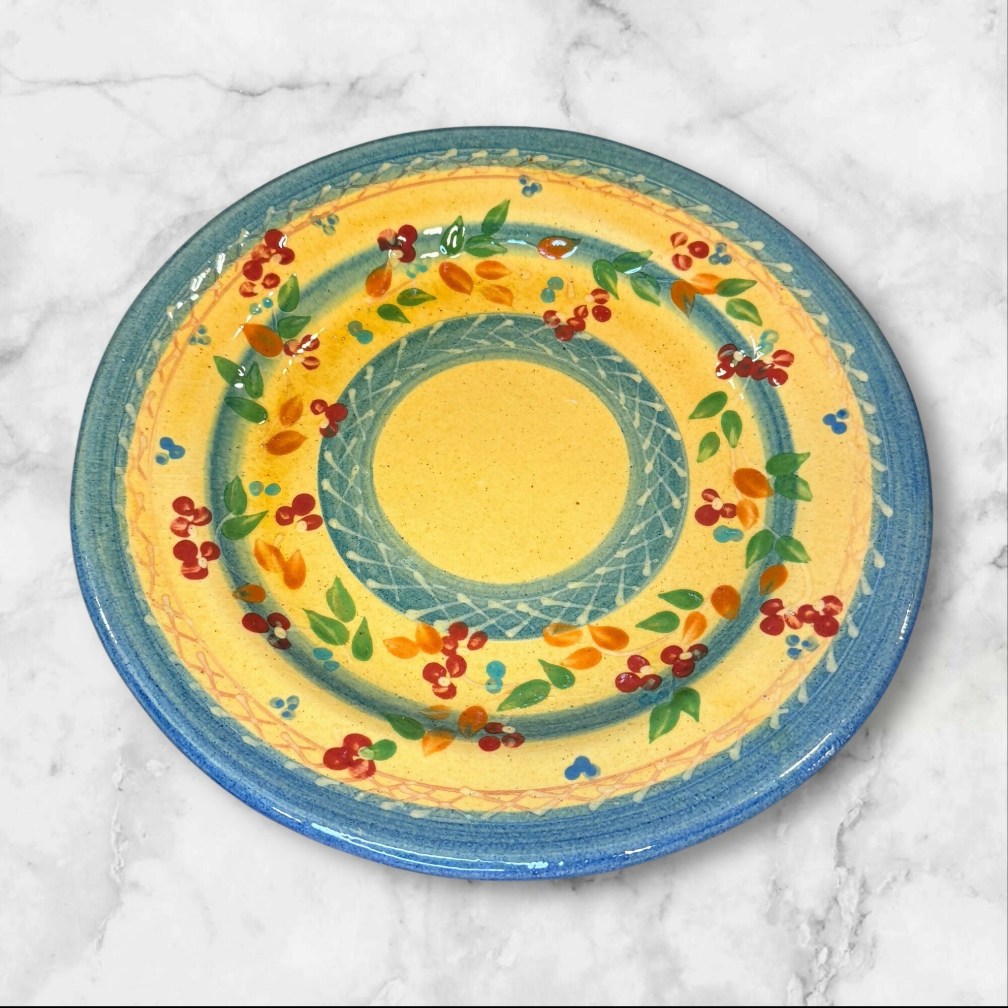 Terre É Provence Divers Dinner Plates | Set of 4 | Hand-Painted | Excellent