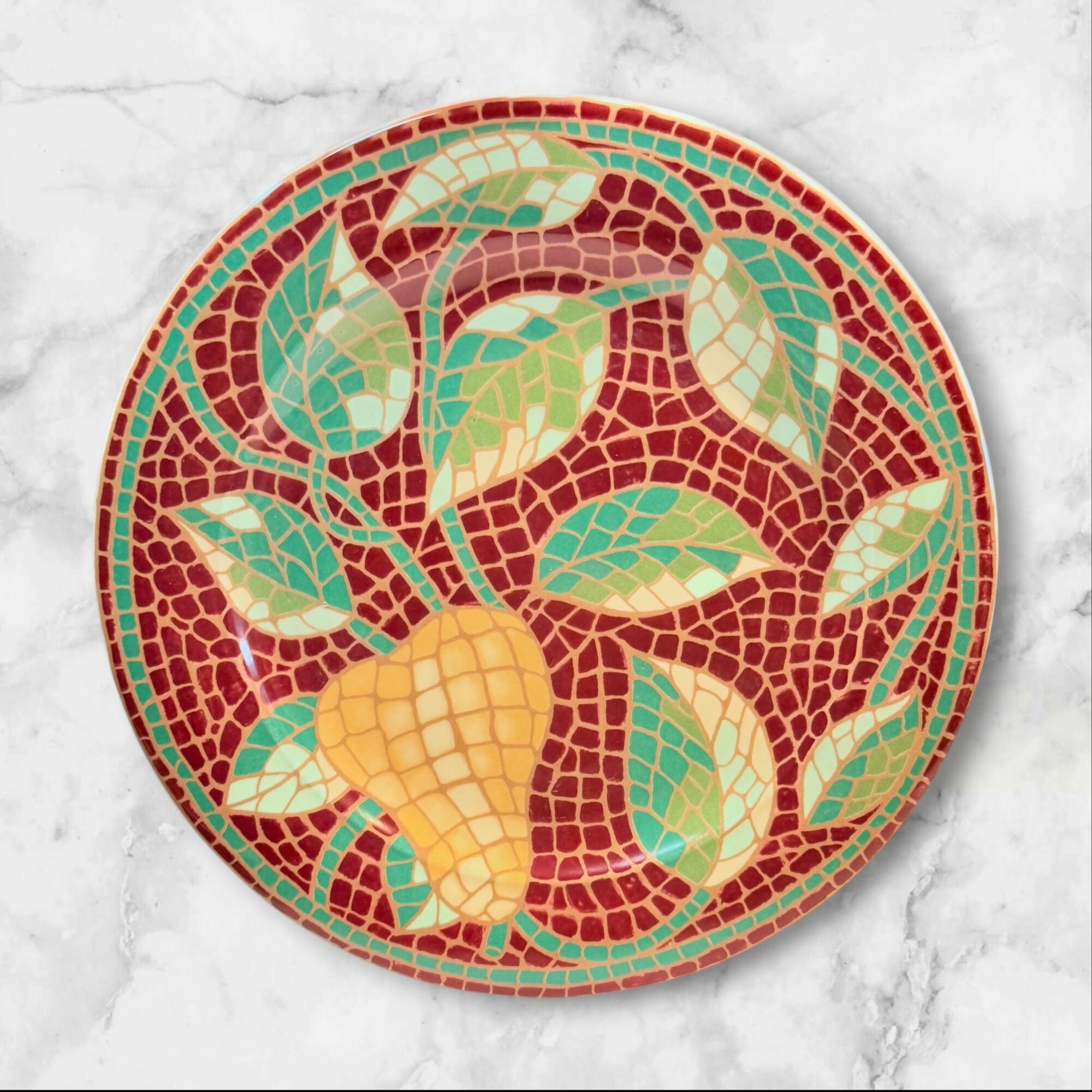 Pier 1 Imports Pier 1 Mosaic Fruit Salad Plates | Set of 4 | Excellent Condition