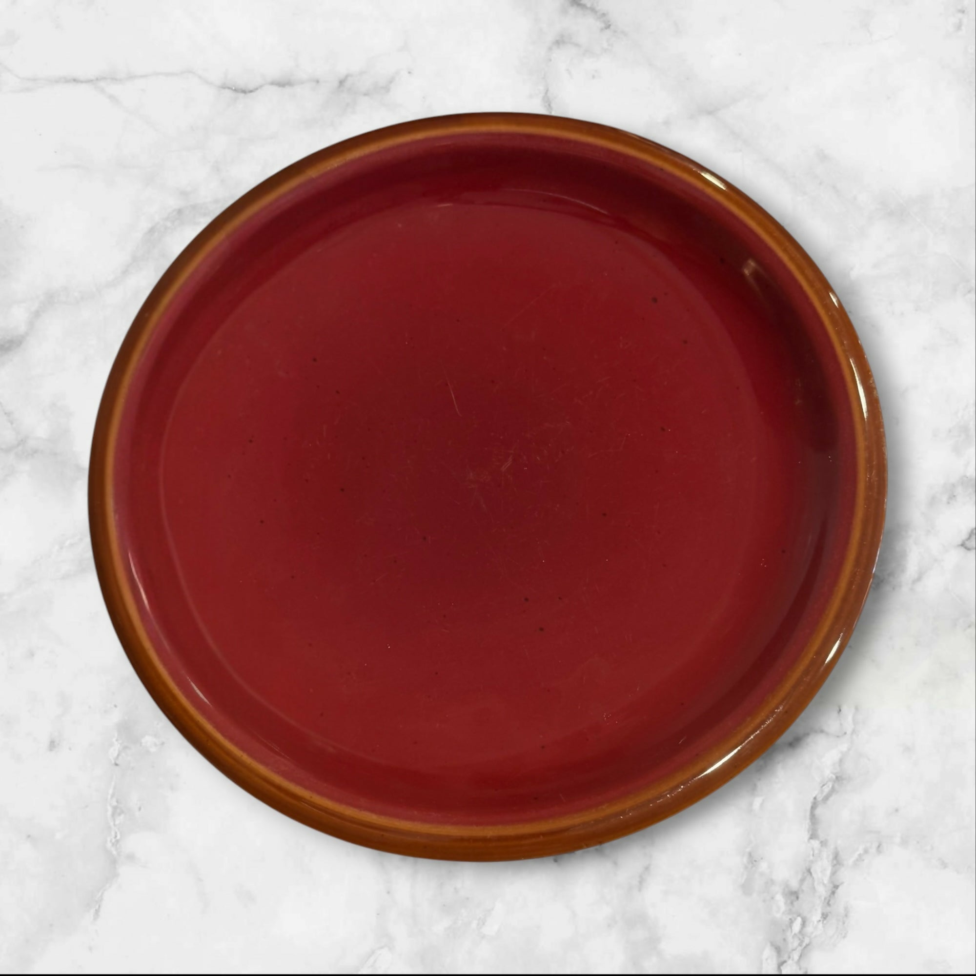 Marbella Red Reactive Dinner Plates | Set of 4 | Rustic Stoneware